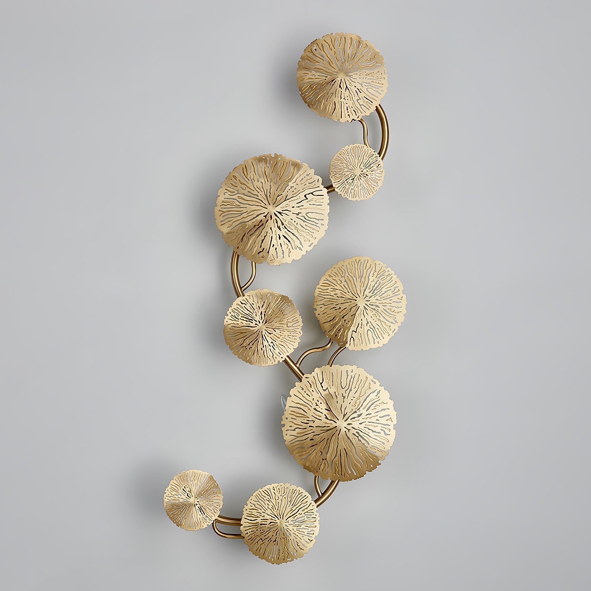 Lustra Applique Murale Feuille De Lotus En Laiton