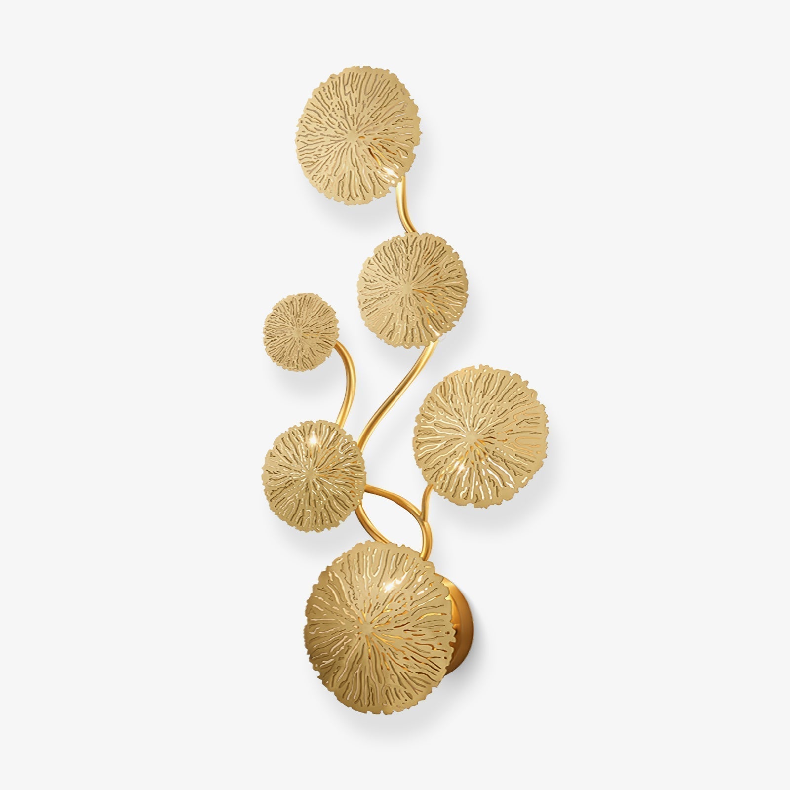 Lustra Applique Murale Feuille De Lotus En Laiton
