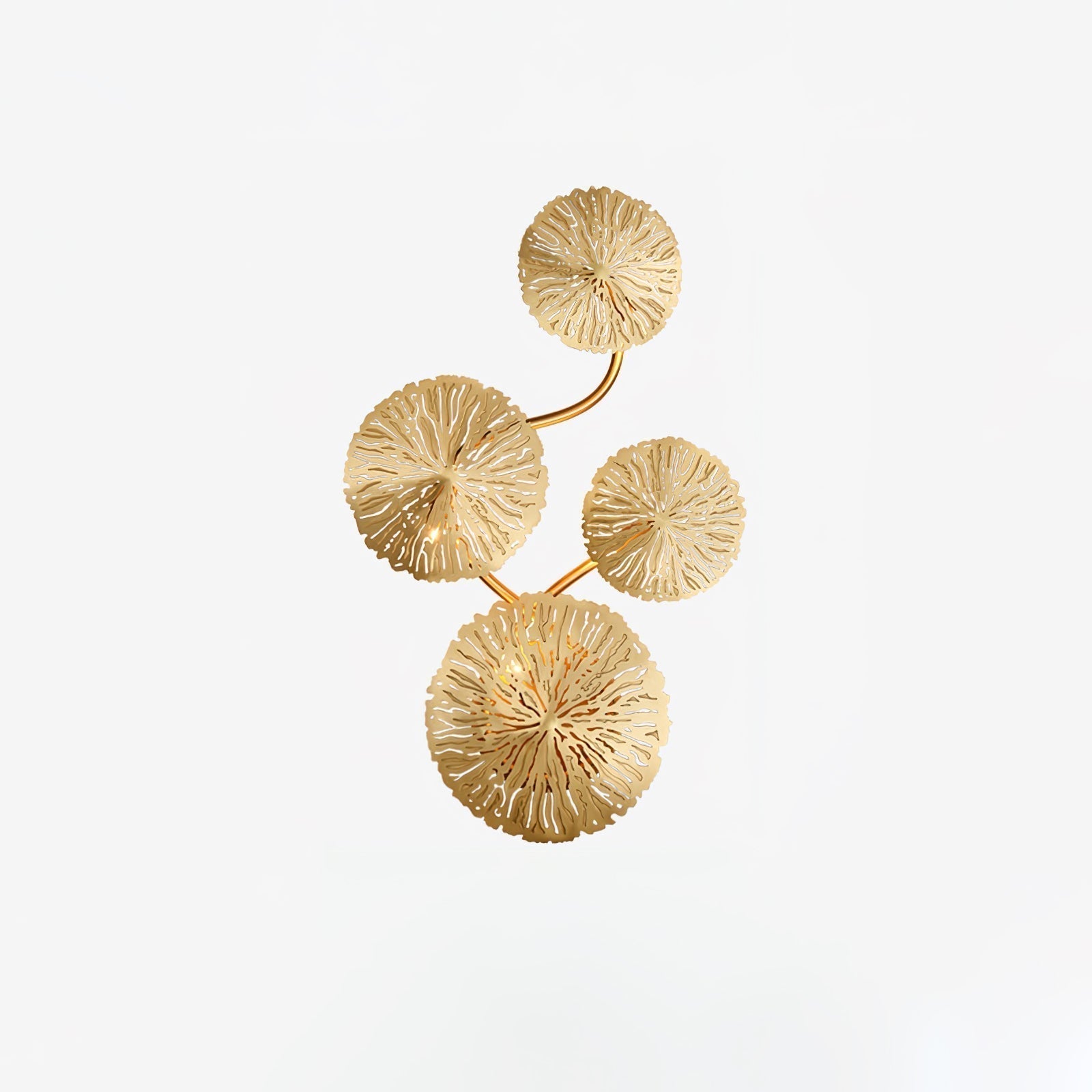 Lustra Applique Murale Feuille De Lotus En Laiton
