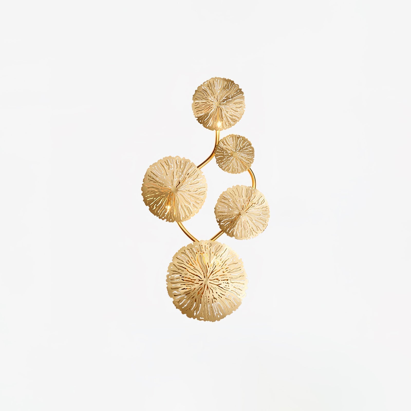Lustra Applique Murale Feuille De Lotus En Laiton