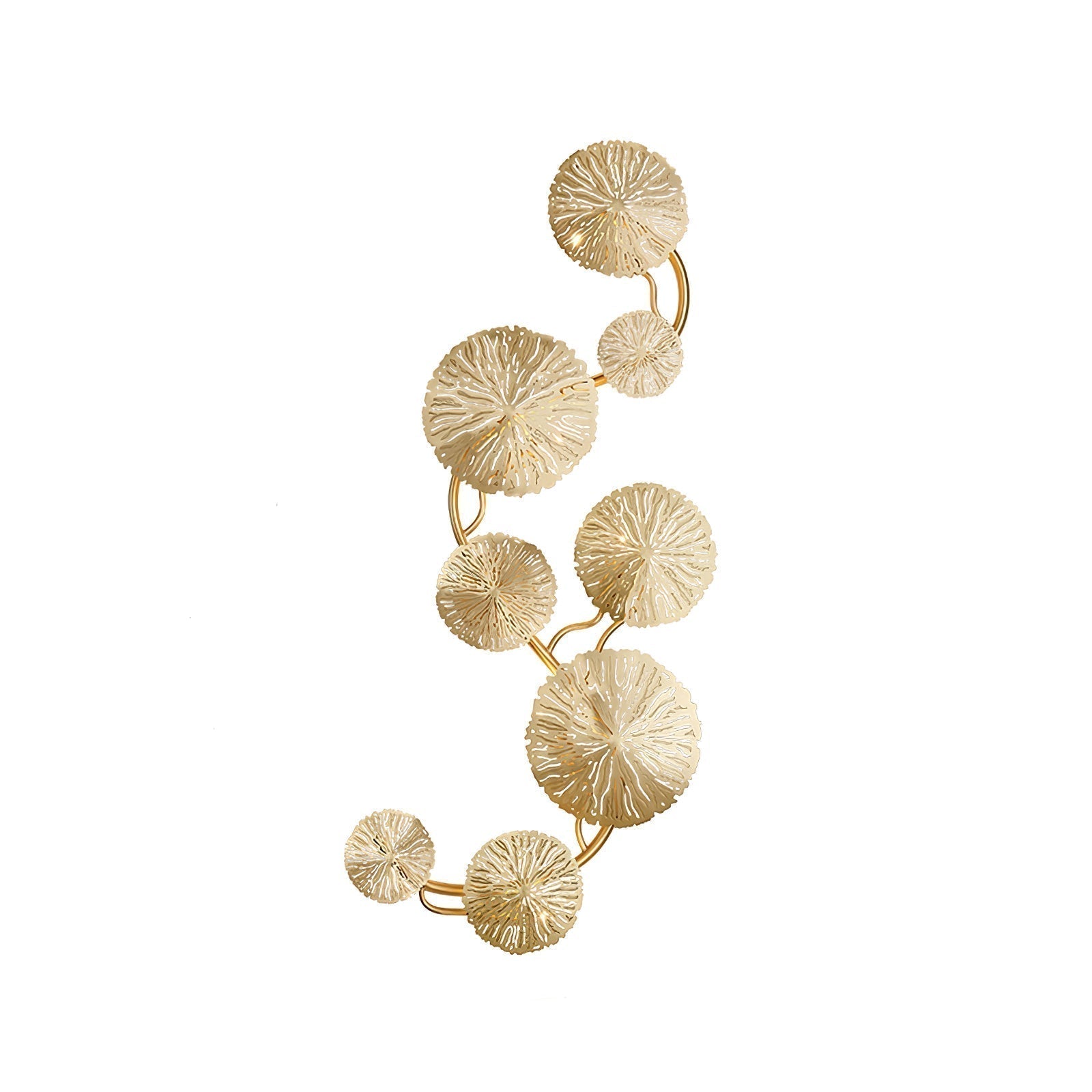 Lustra Applique Murale Feuille De Lotus En Laiton