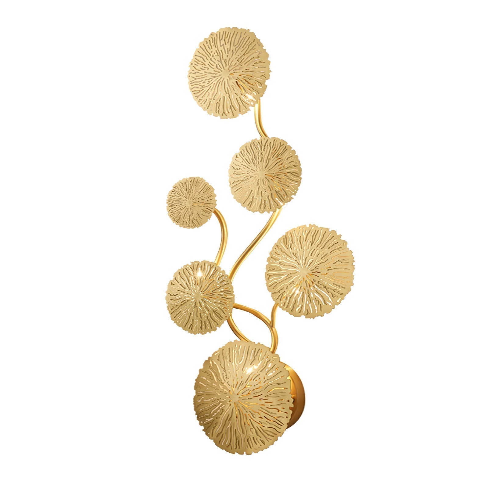 Lustra Applique Murale Feuille De Lotus En Laiton