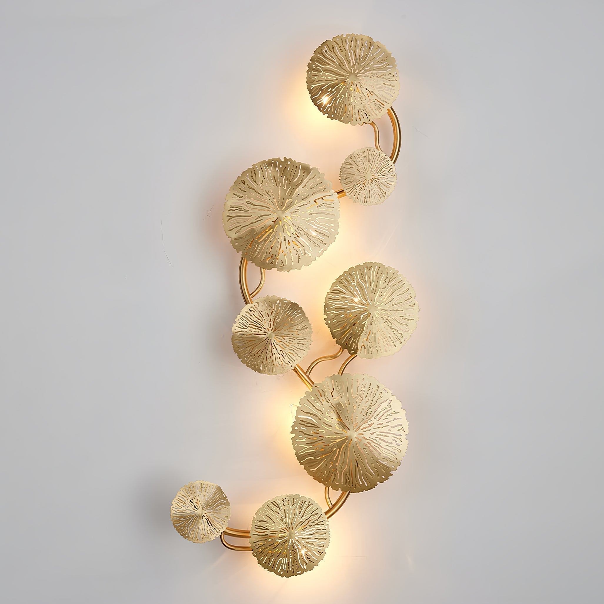 Lustra Applique Murale Feuille De Lotus En Laiton