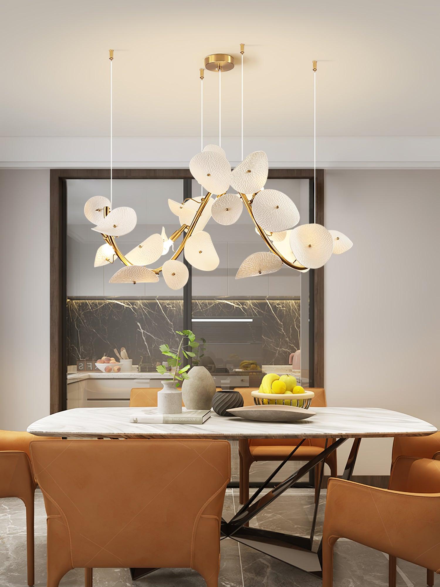 Virinira Lustre en céramique à pétales d'élégance moderne