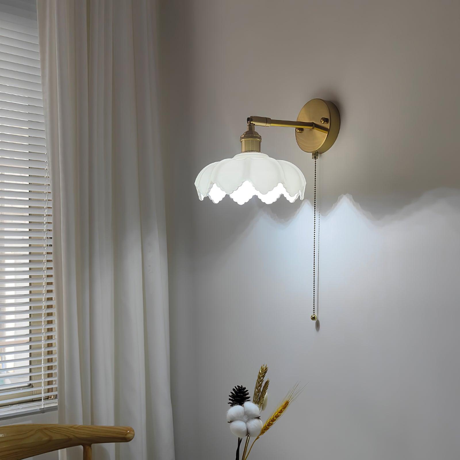 Lotus Applique Murale Verre Art Nordique Orientable