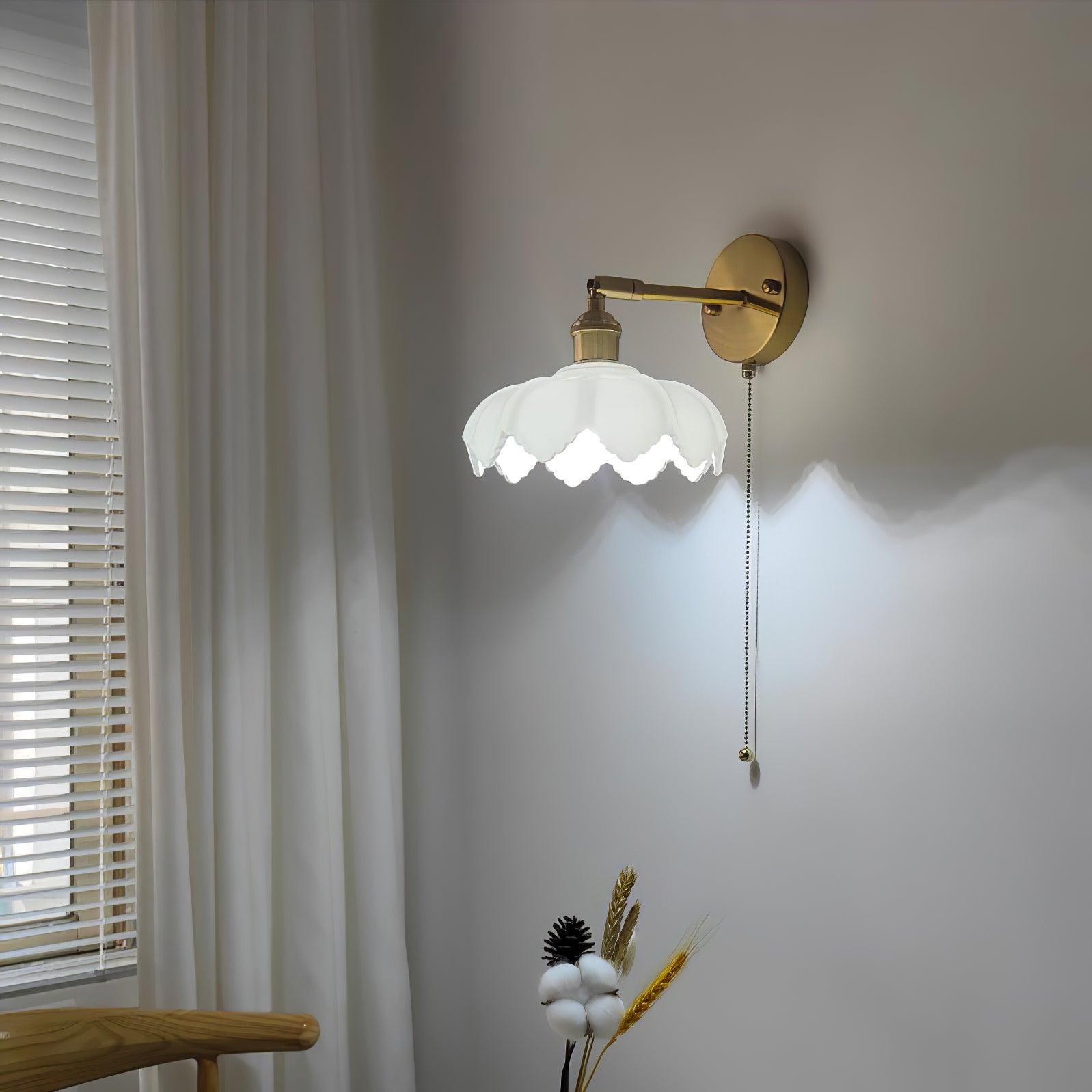 Lotus Applique Murale Verre Art Nordique Orientable