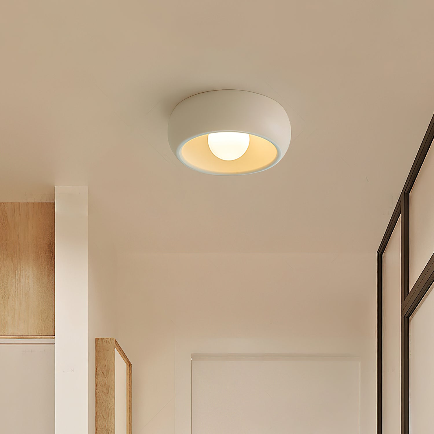 Louis Moderne Minimaliste Ronde Verre Plafonnier