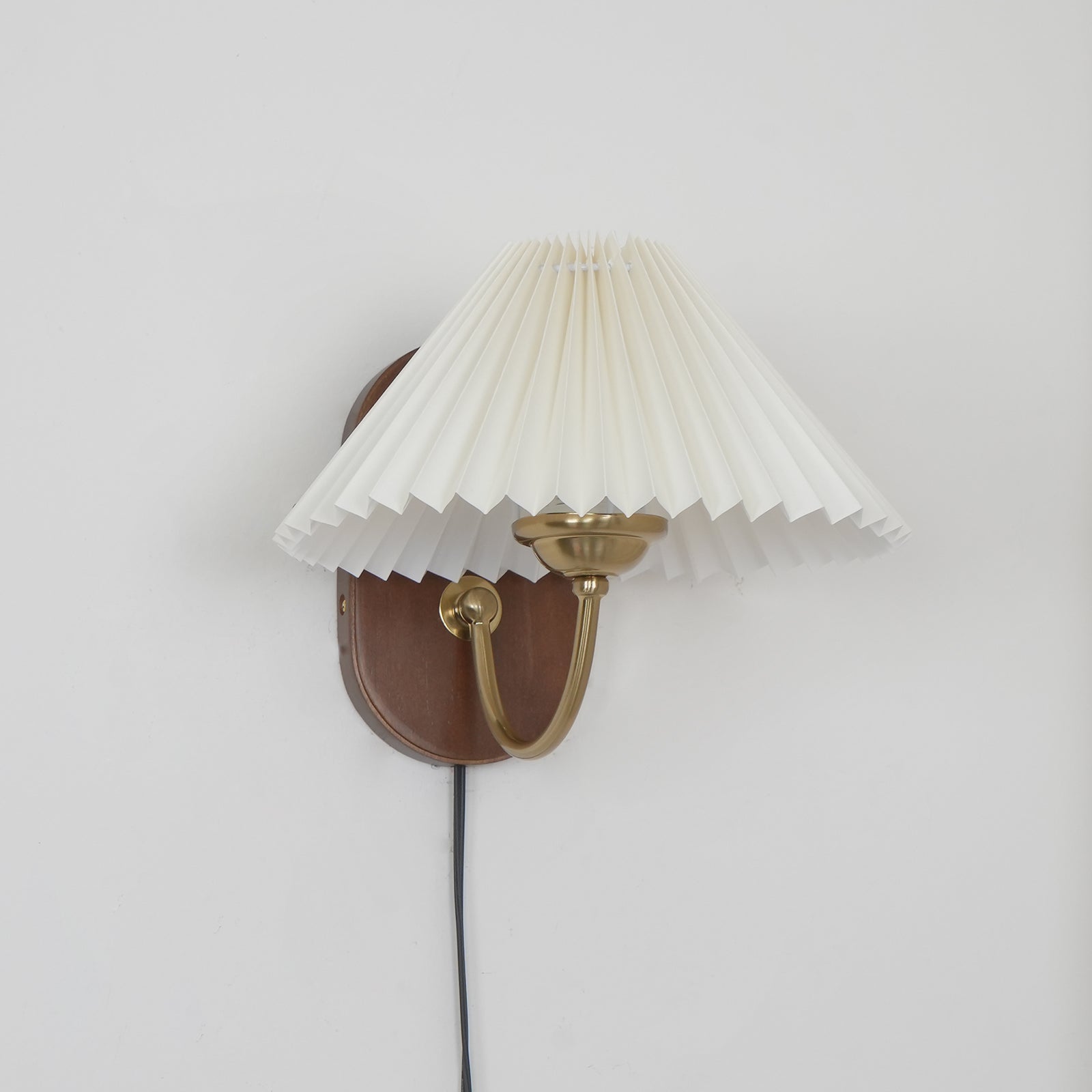 Auburn Fabric Plug In Wall Lamp