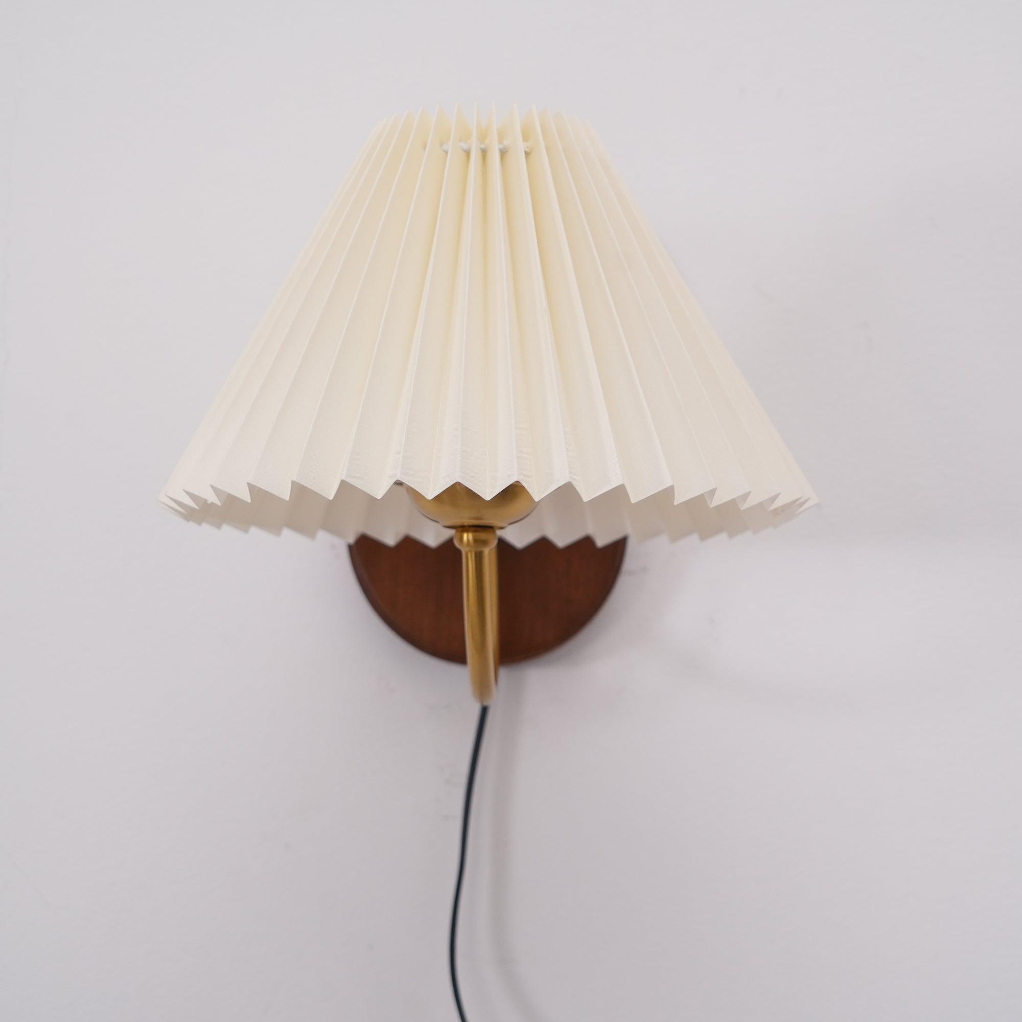 Auburn Fabric Plug In Wall Lamp