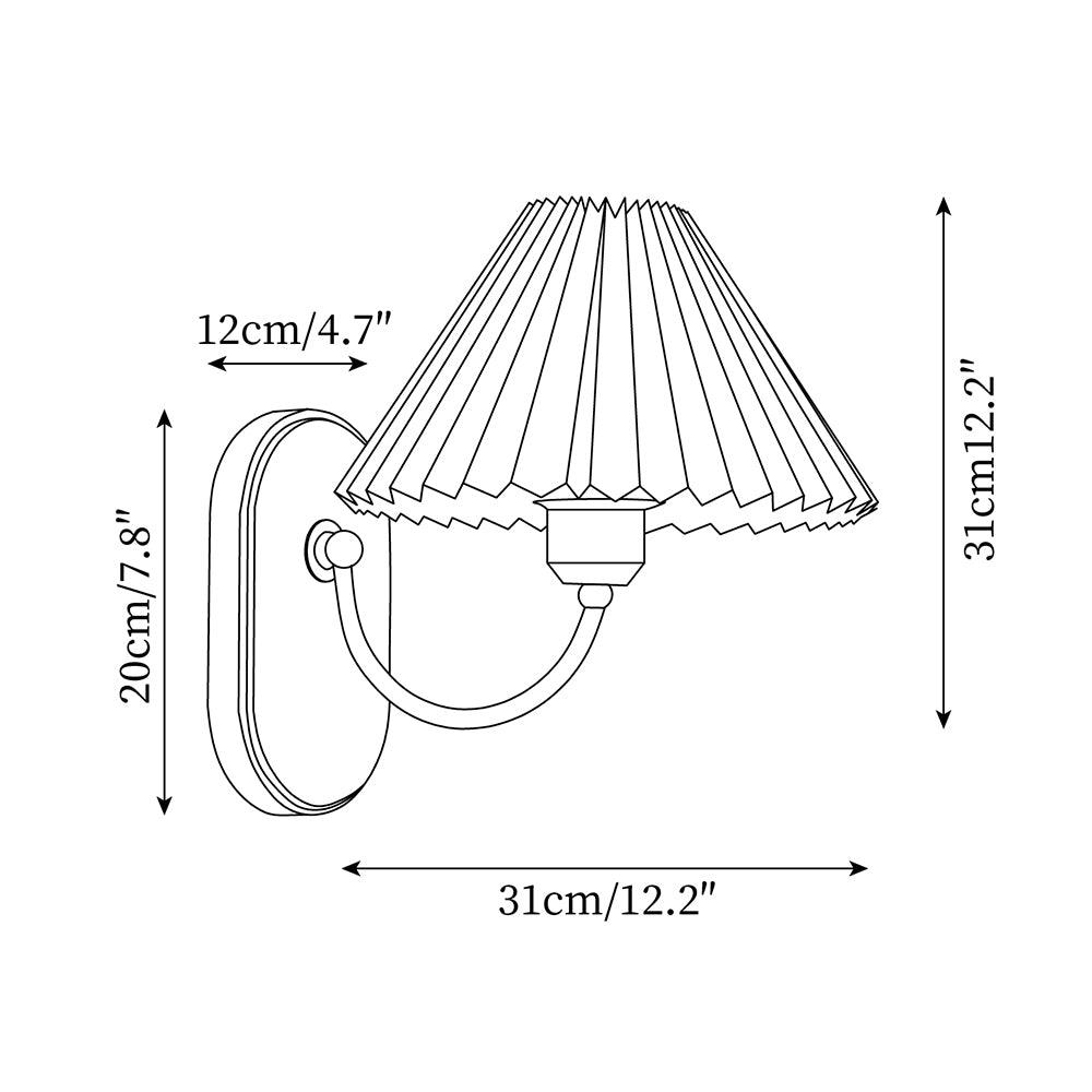 Auburn Fabric Plug In Wall Lamp