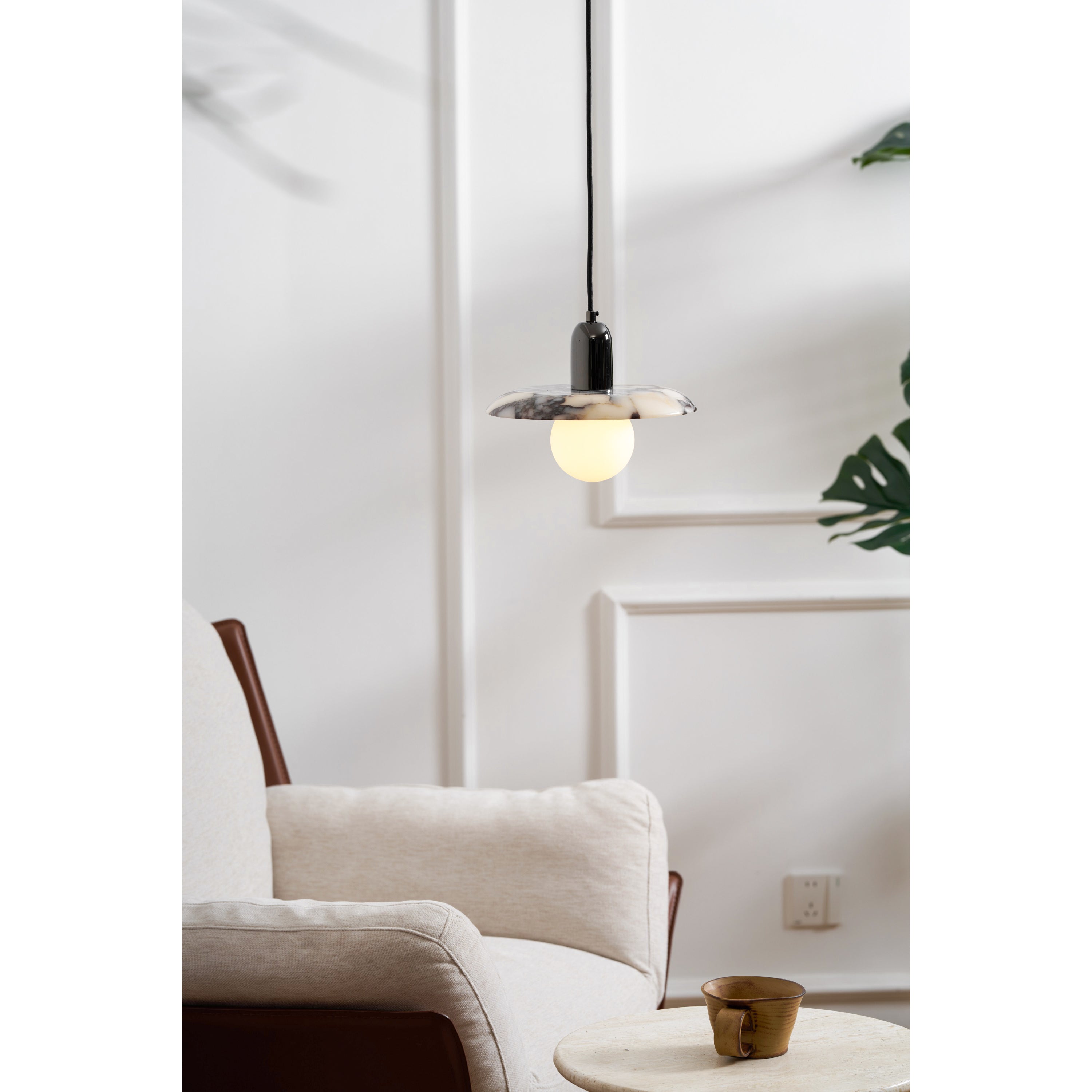Ulcaran Lampe à Suspension Moderne Minimaliste En Métal Et Marbre