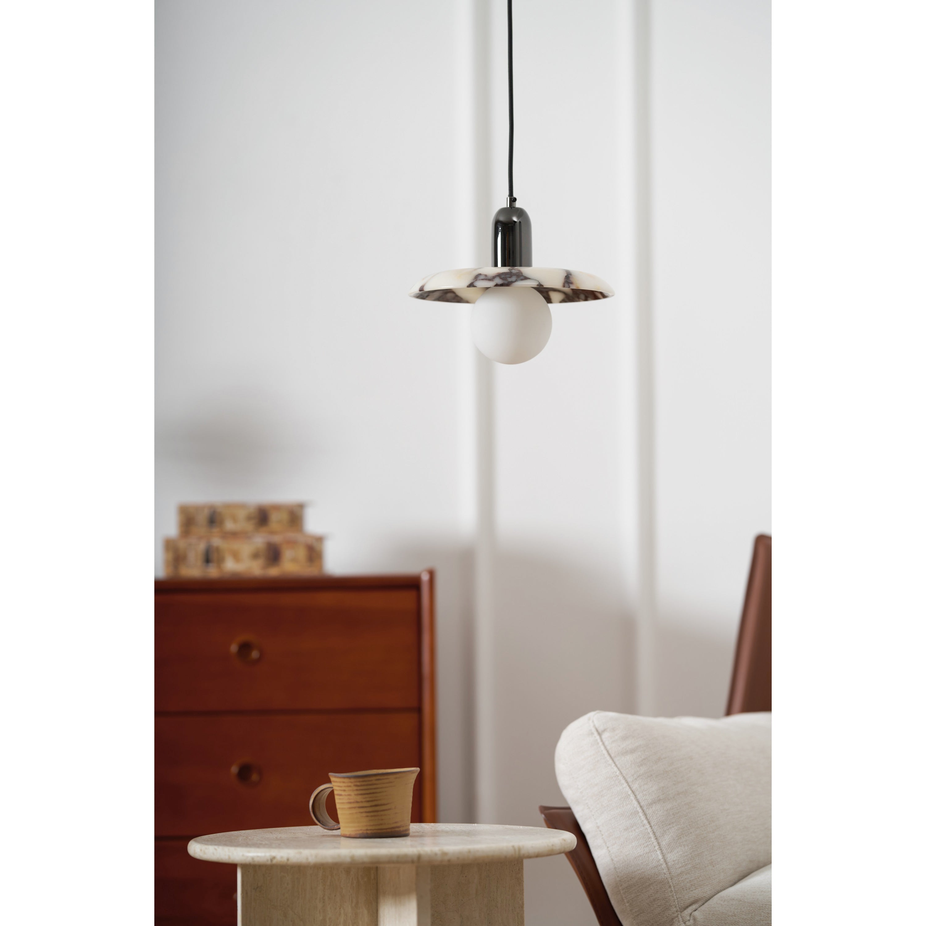 Ulcaran Lampe à Suspension Moderne Minimaliste En Métal Et Marbre