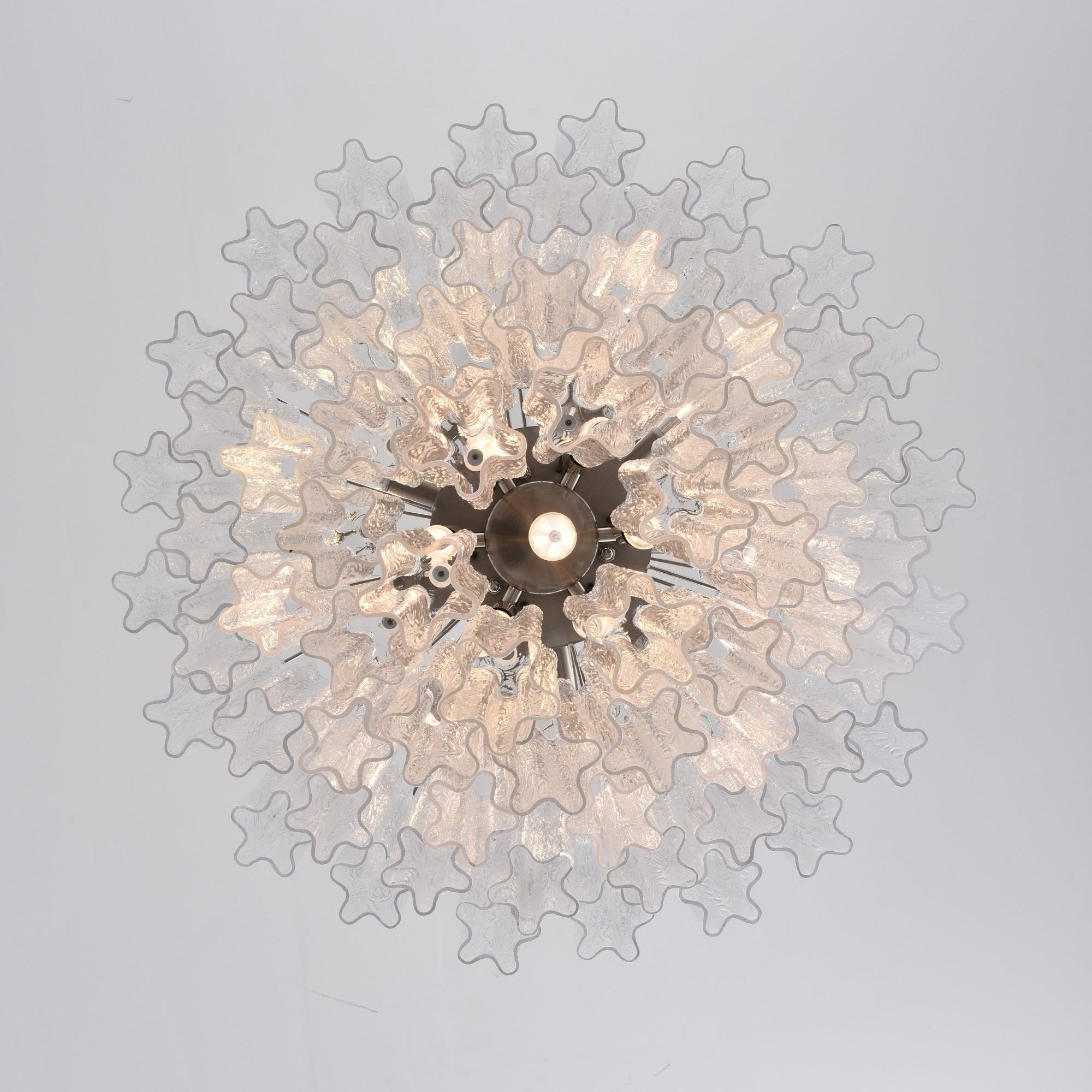 Aurora Lustre Transparent Verre Multi-Étage Cristal Lueur