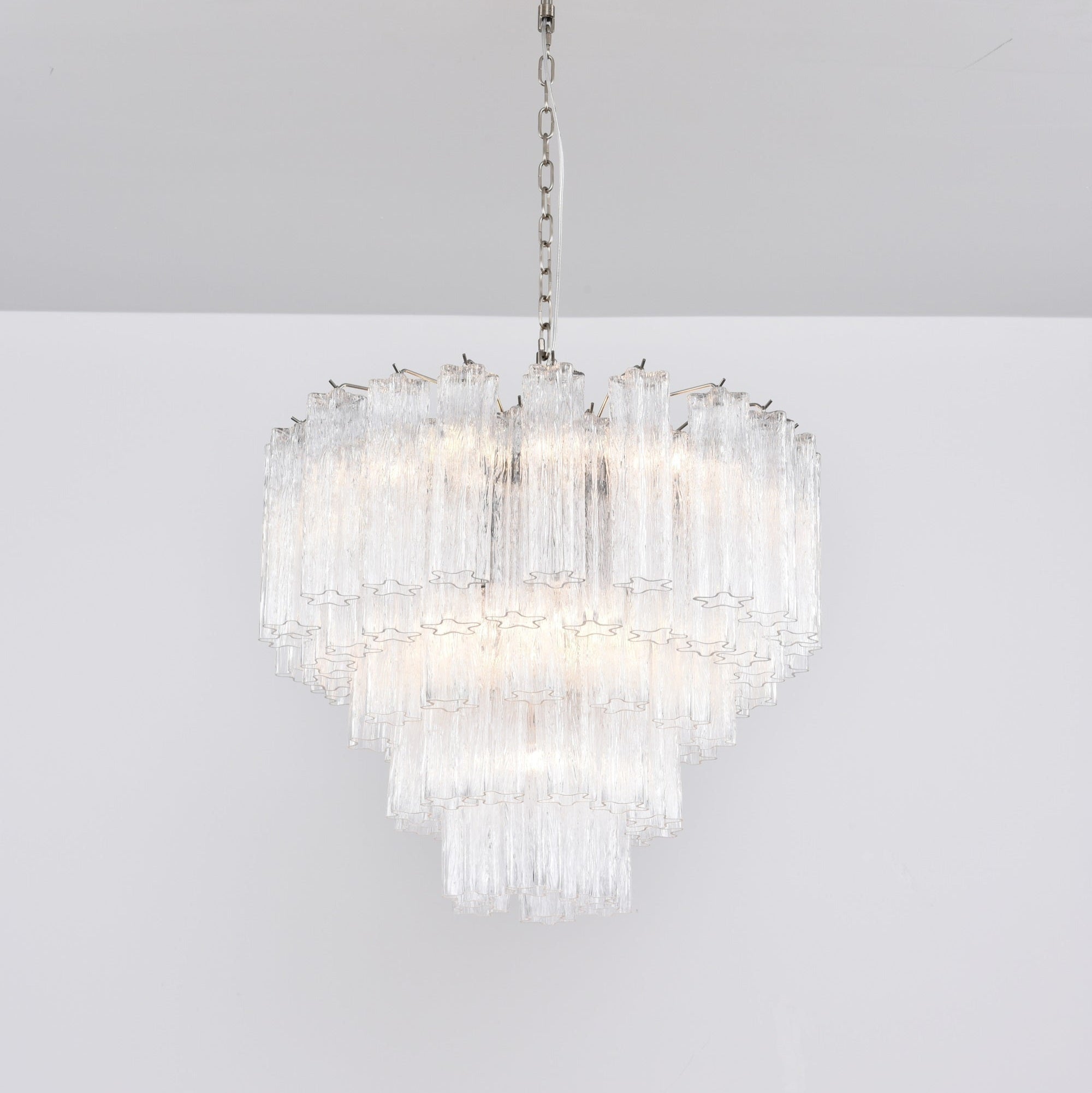 Aurora Lustre Transparent Verre Multi-Étage Cristal Lueur