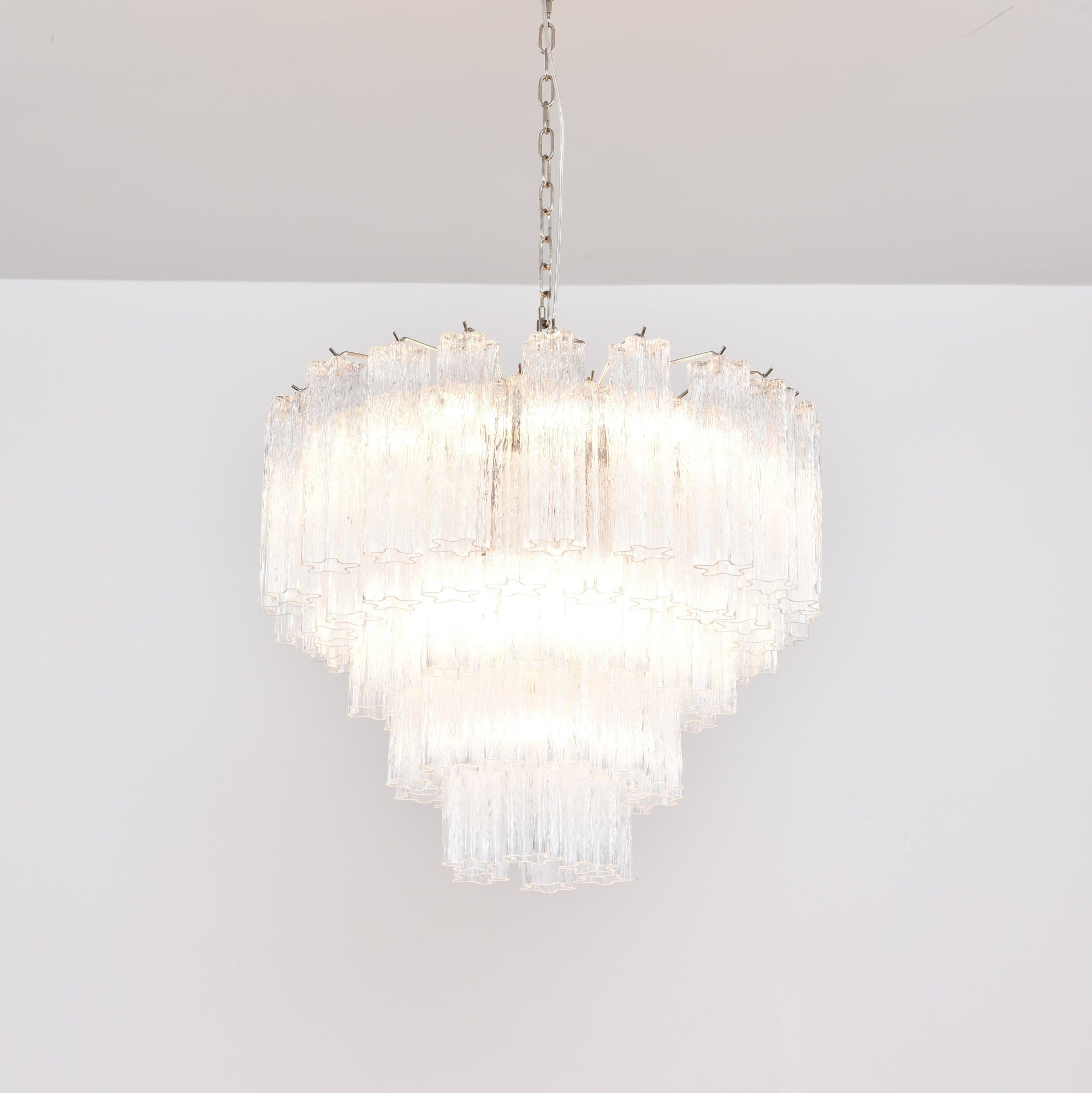 Aurora Lustre Transparent Verre Multi-Étage Cristal Lueur