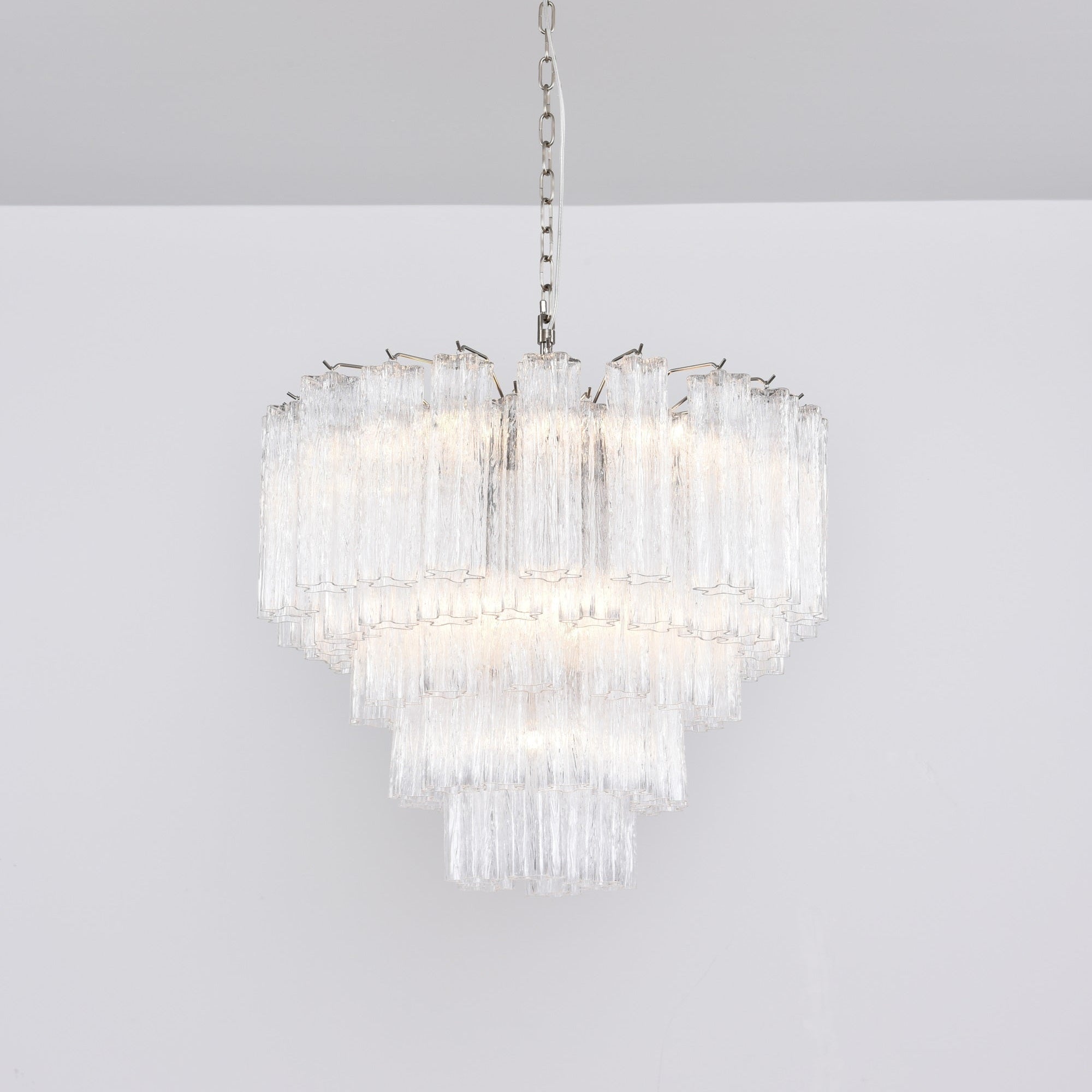 Aurora Lustre Transparent Verre Multi-Étage Cristal Lueur