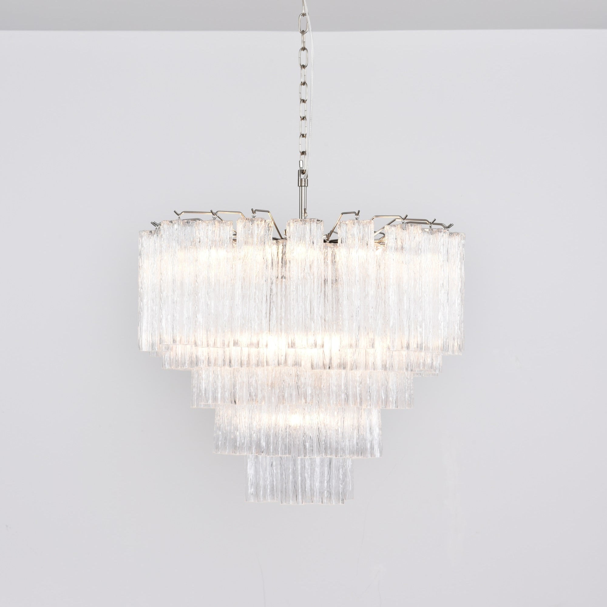 Aurora Lustre Transparent Verre Multi-Étage Cristal Lueur