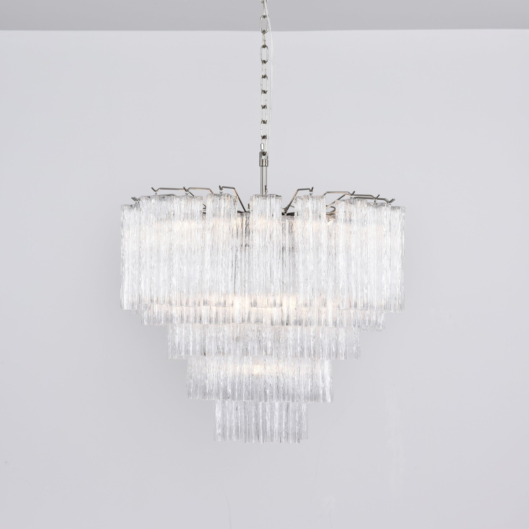Aurora Lustre Transparent Verre Multi-Étage Cristal Lueur