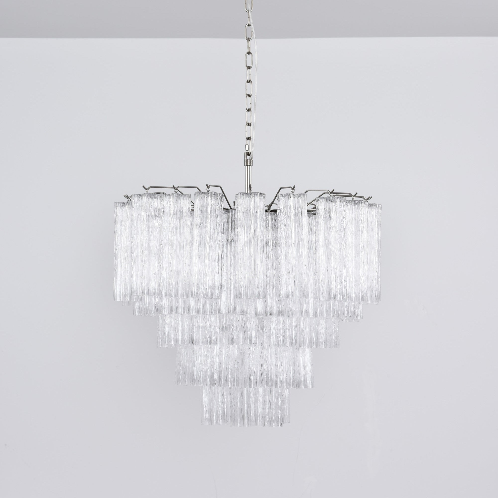 Aurora Lustre Transparent Verre Multi-Étage Cristal Lueur