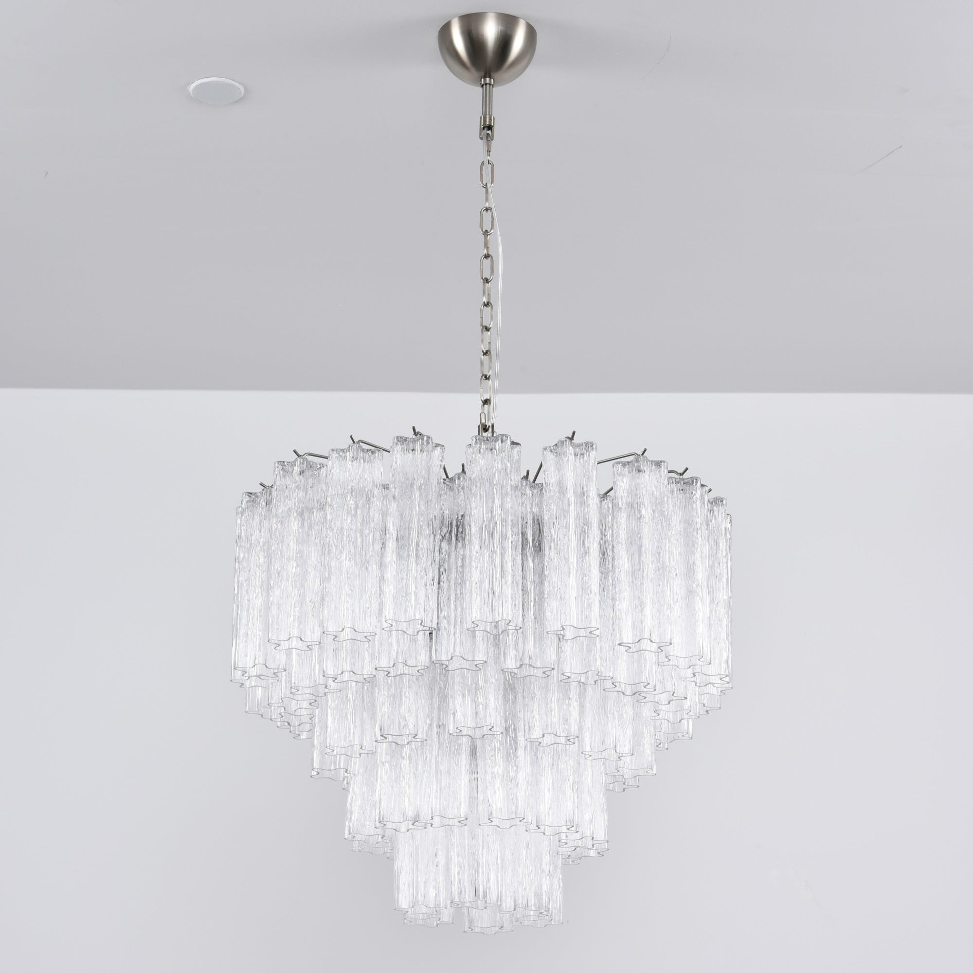 Aurora Lustre Transparent Verre Multi-Étage Cristal Lueur
