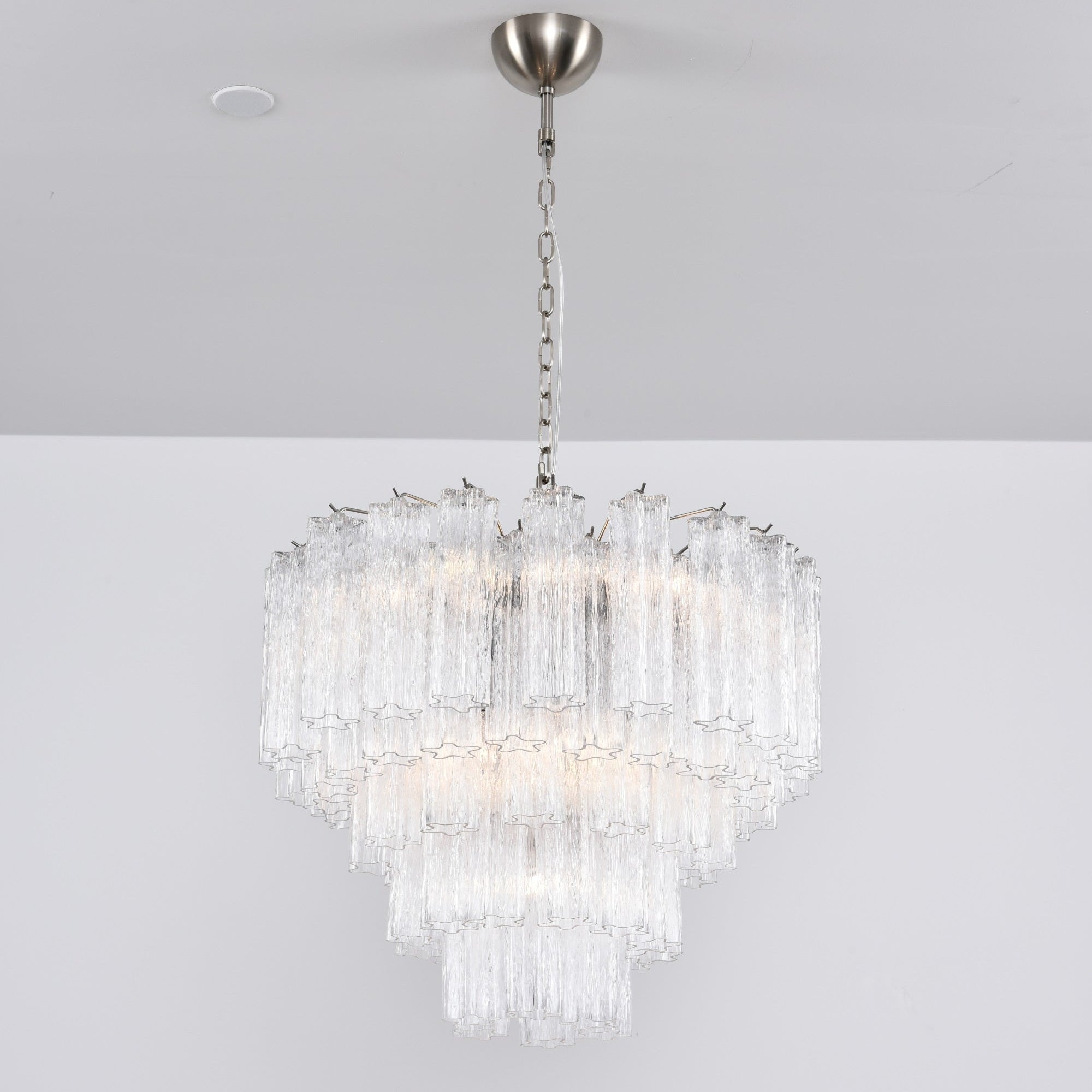 Aurora Lustre Transparent Verre Multi-Étage Cristal Lueur