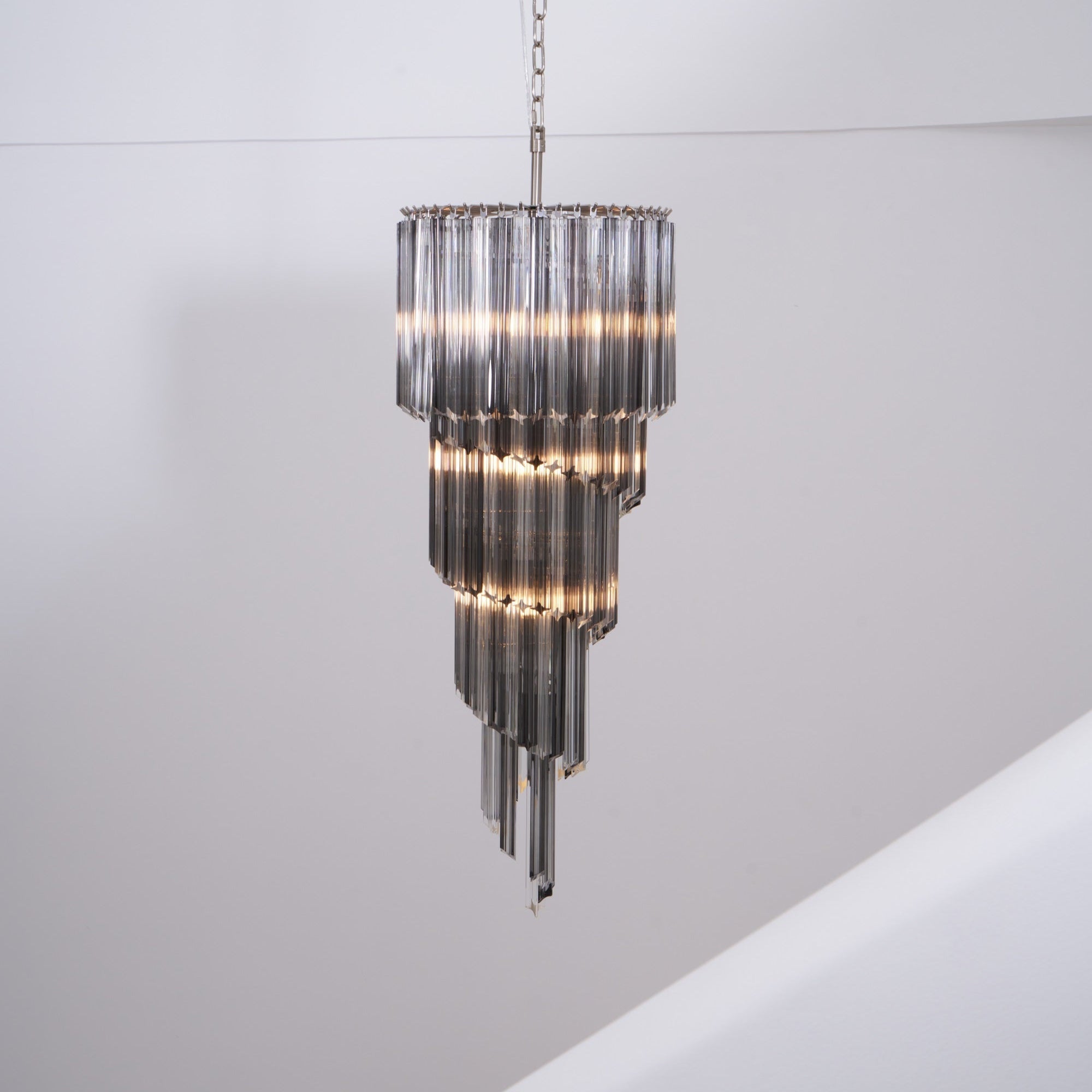 Aurora Lustre Fumé Verre Spirale