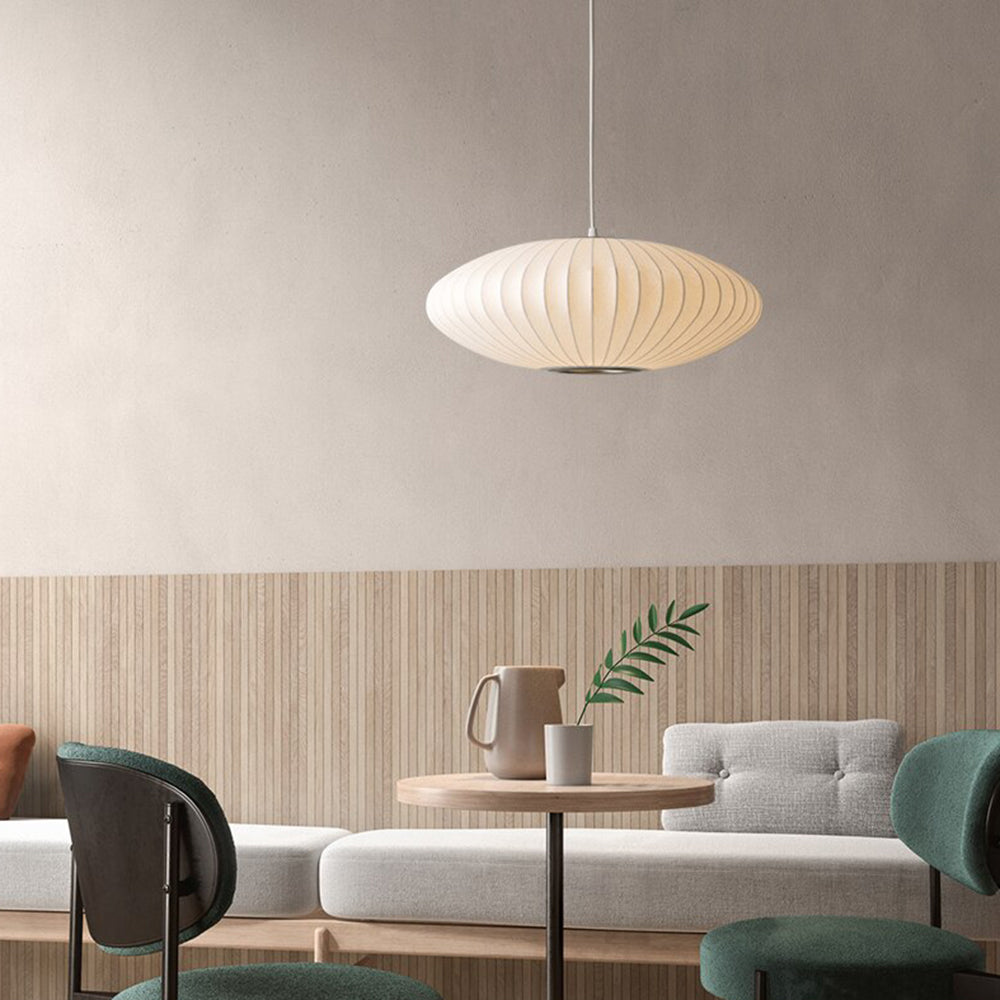 Etrio Suspension Vintage. Métal/Tissu. Blanc. Bar