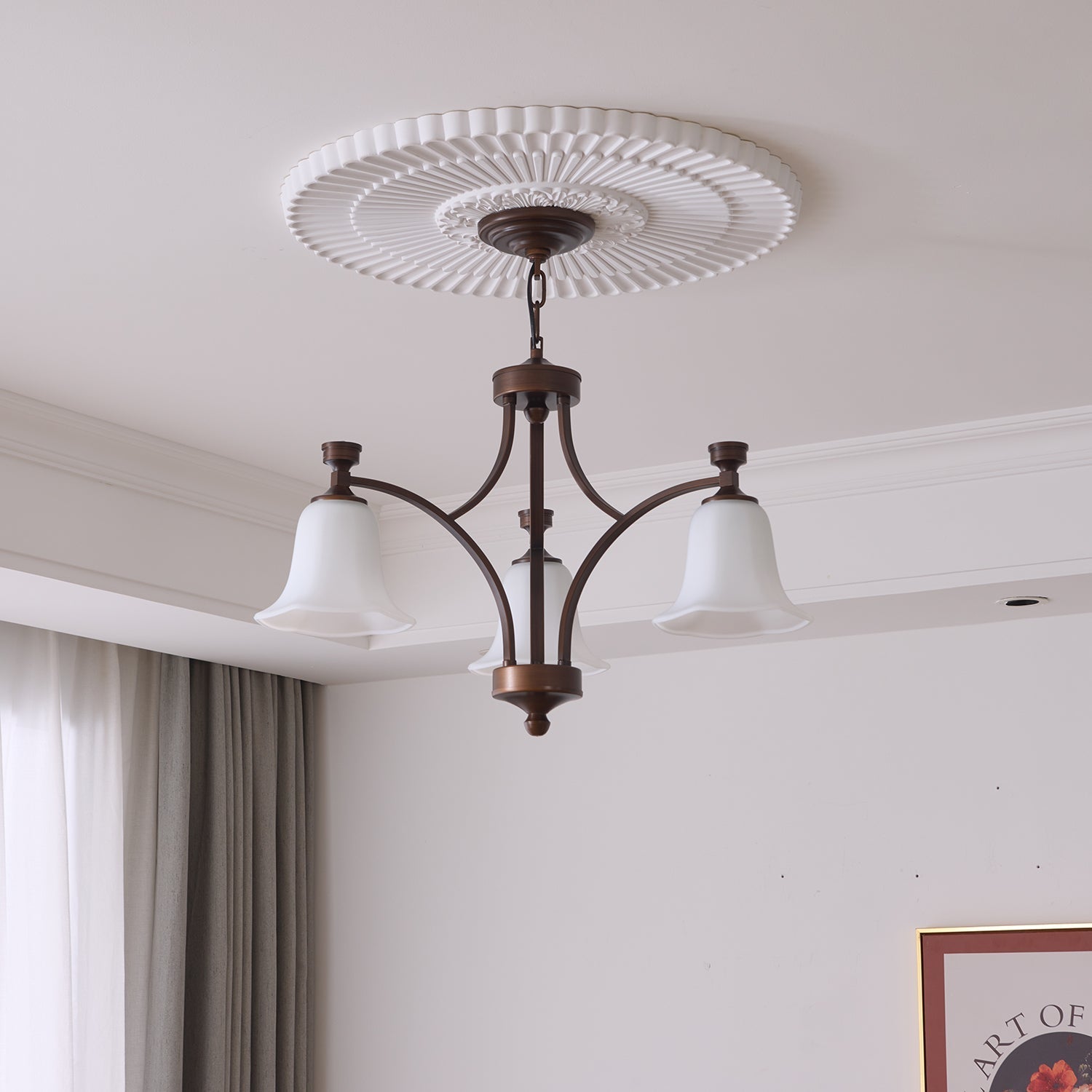 Viloros Lustre Verre Cloche Premium Traditionnel