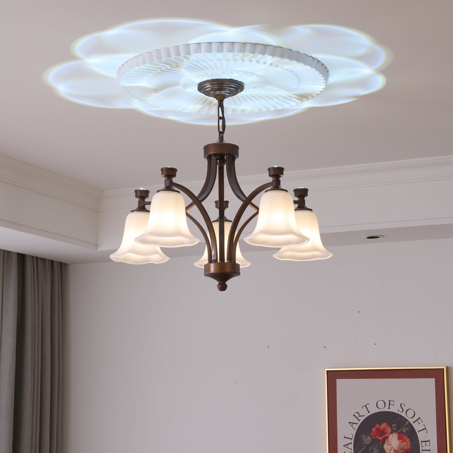Viloros Lustre Verre Cloche Premium Traditionnel