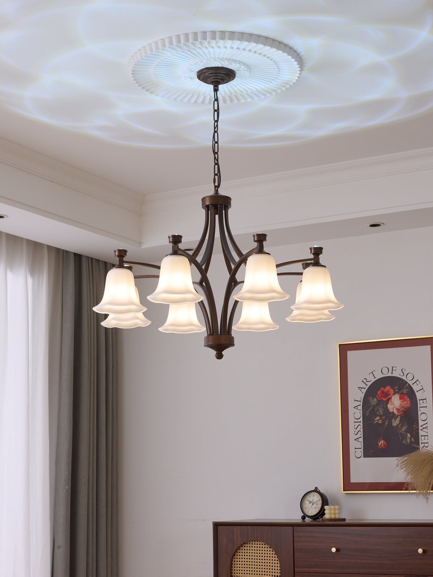 Viloros Lustre Verre Cloche Premium Traditionnel