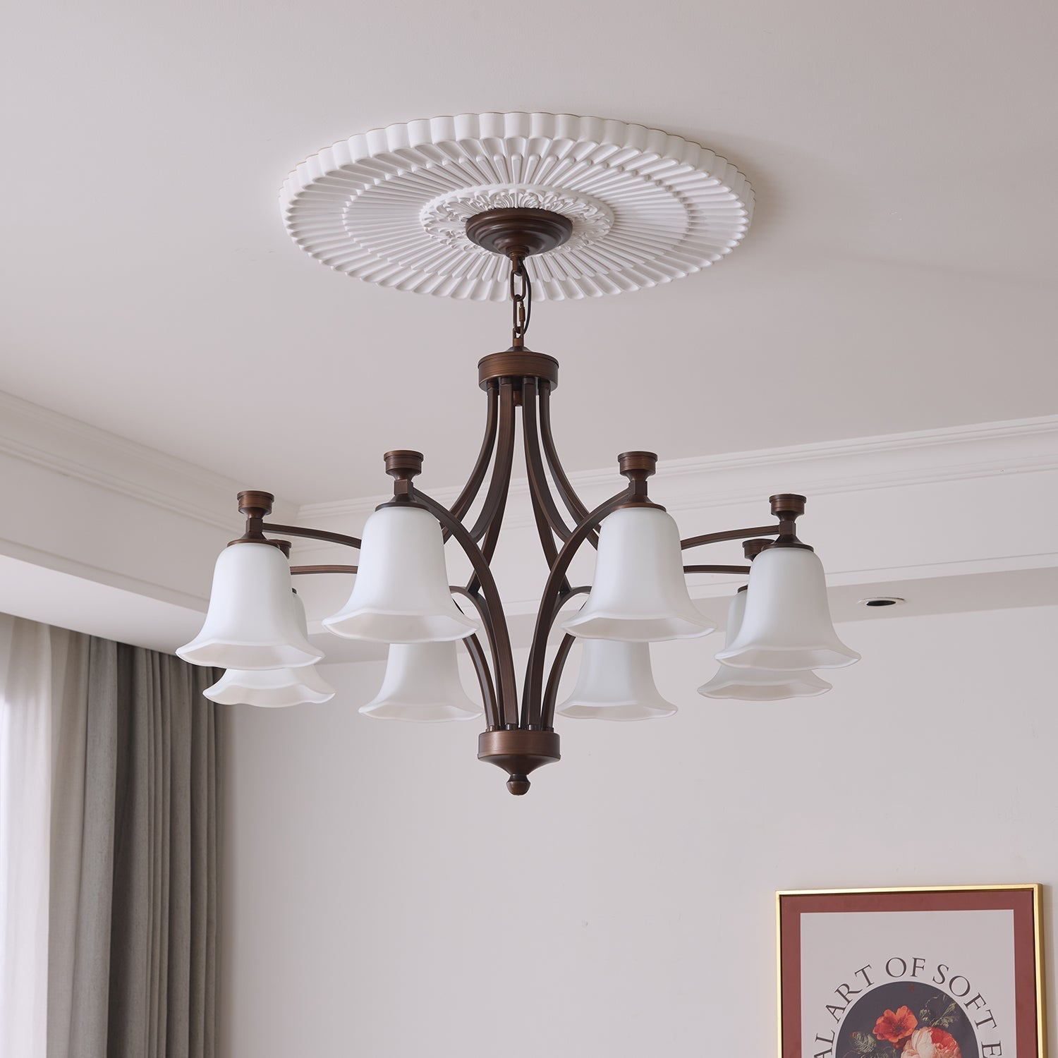 Viloros Lustre Verre Cloche Premium Traditionnel