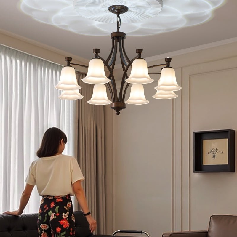 Viloros Lustre Verre Cloche Premium Traditionnel