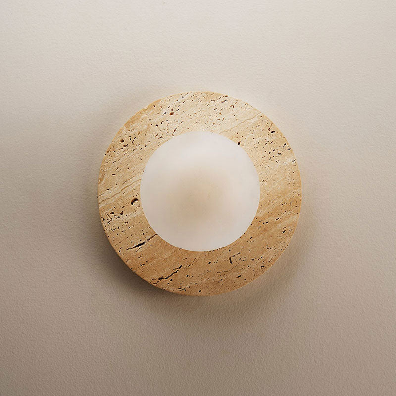 Arthaen Applique Murale Travertin Marbre Flushmount Minimaliste Moderne