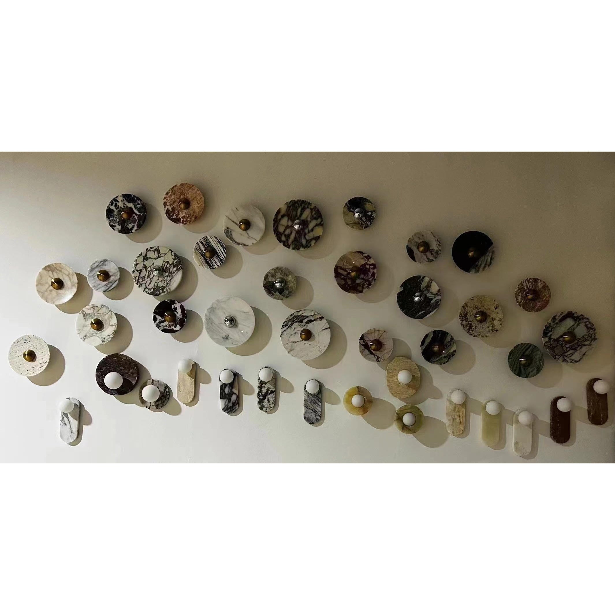 Lucie Applique Murale Ovale Marbre Verre Nordic Premium