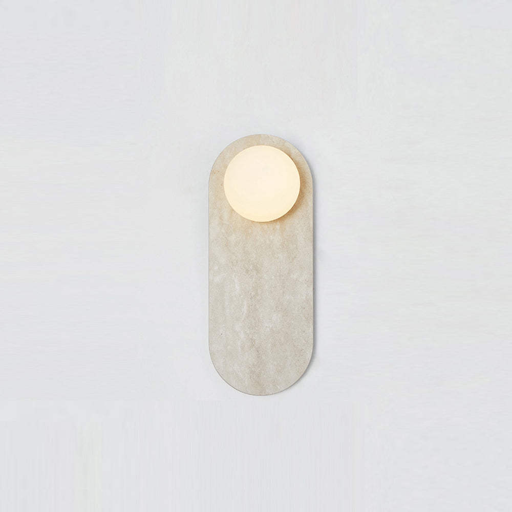 Lucie Applique Murale Ovale Marbre Verre Nordic Premium