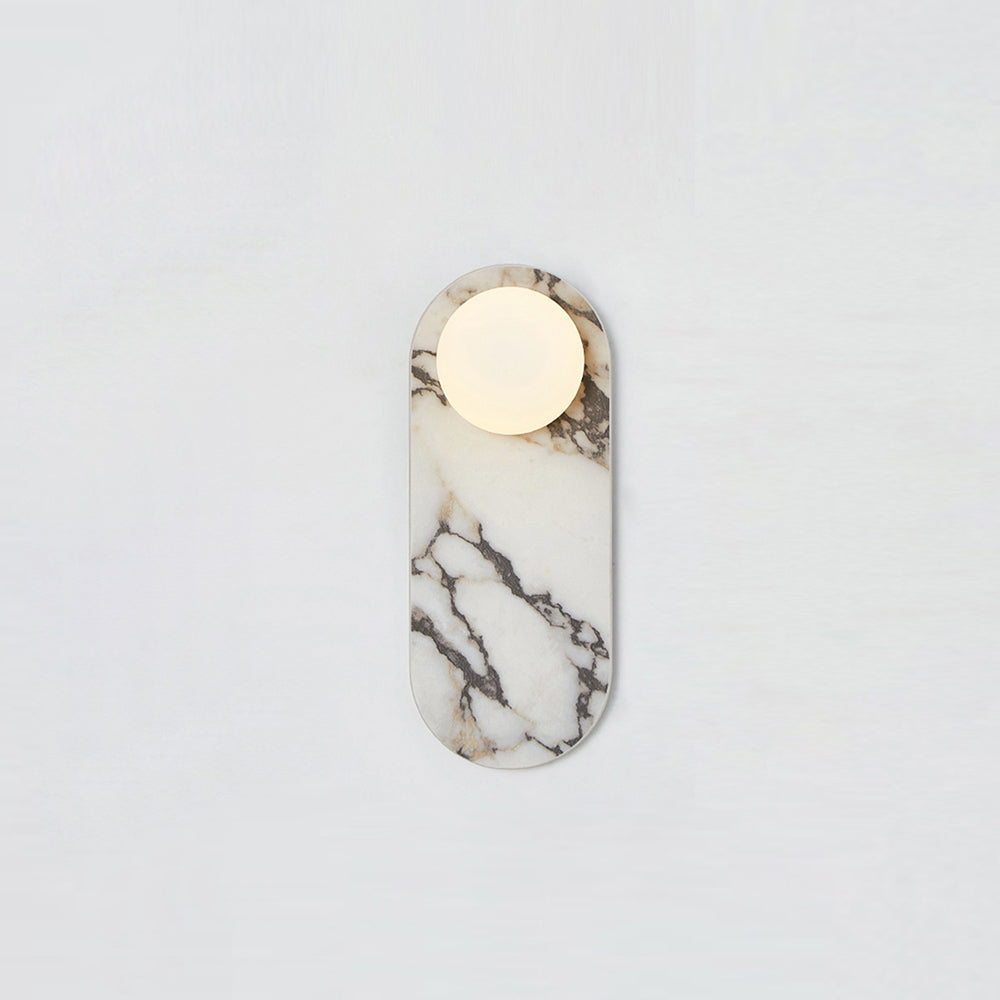 Lucie Applique Murale Ovale Marbre Verre Nordic Premium