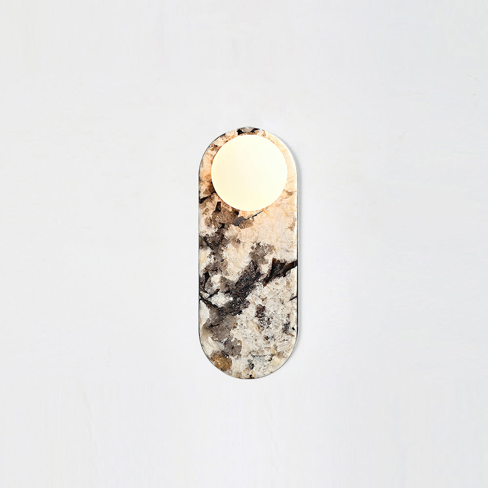 Lucie Applique Murale Ovale Marbre Verre Nordic Premium