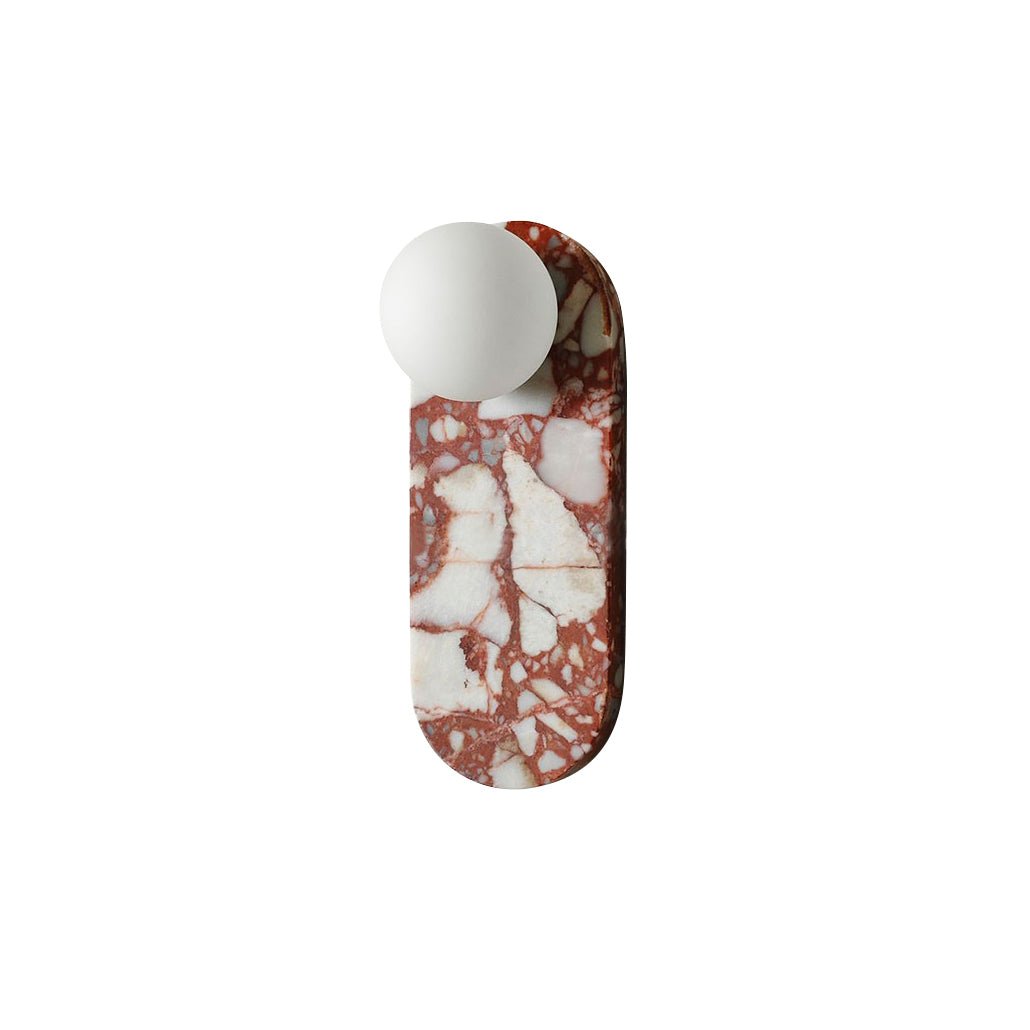 Sysolion Applique Murale en Verre et Marbre Moderne Minimaliste