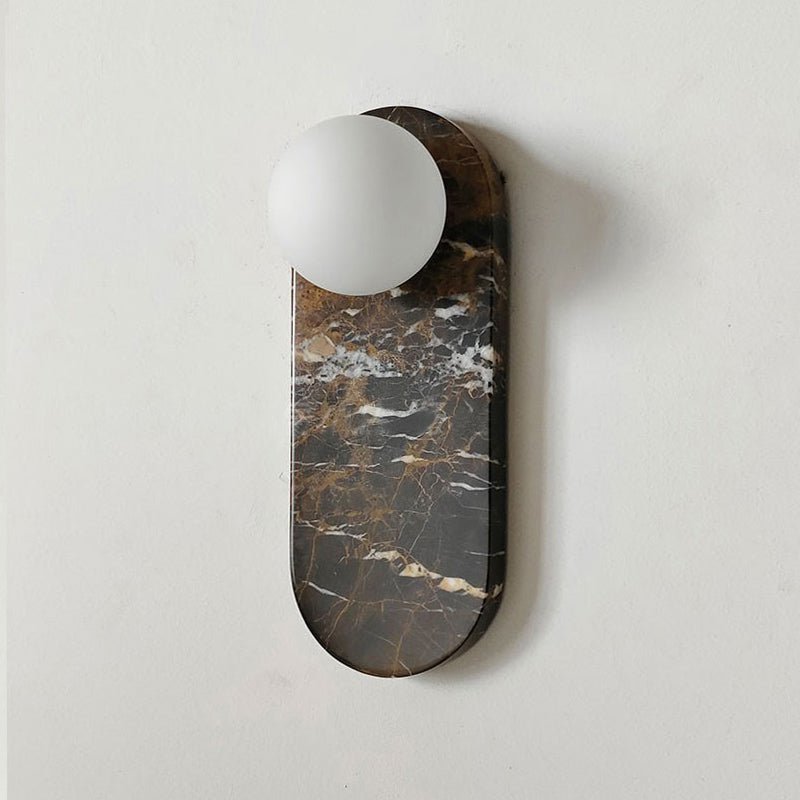 Sysolion Applique Murale en Verre et Marbre Moderne Minimaliste