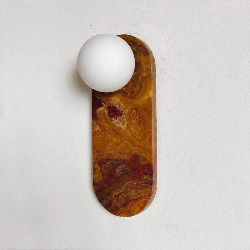 Sysolion Applique Murale en Verre et Marbre Moderne Minimaliste
