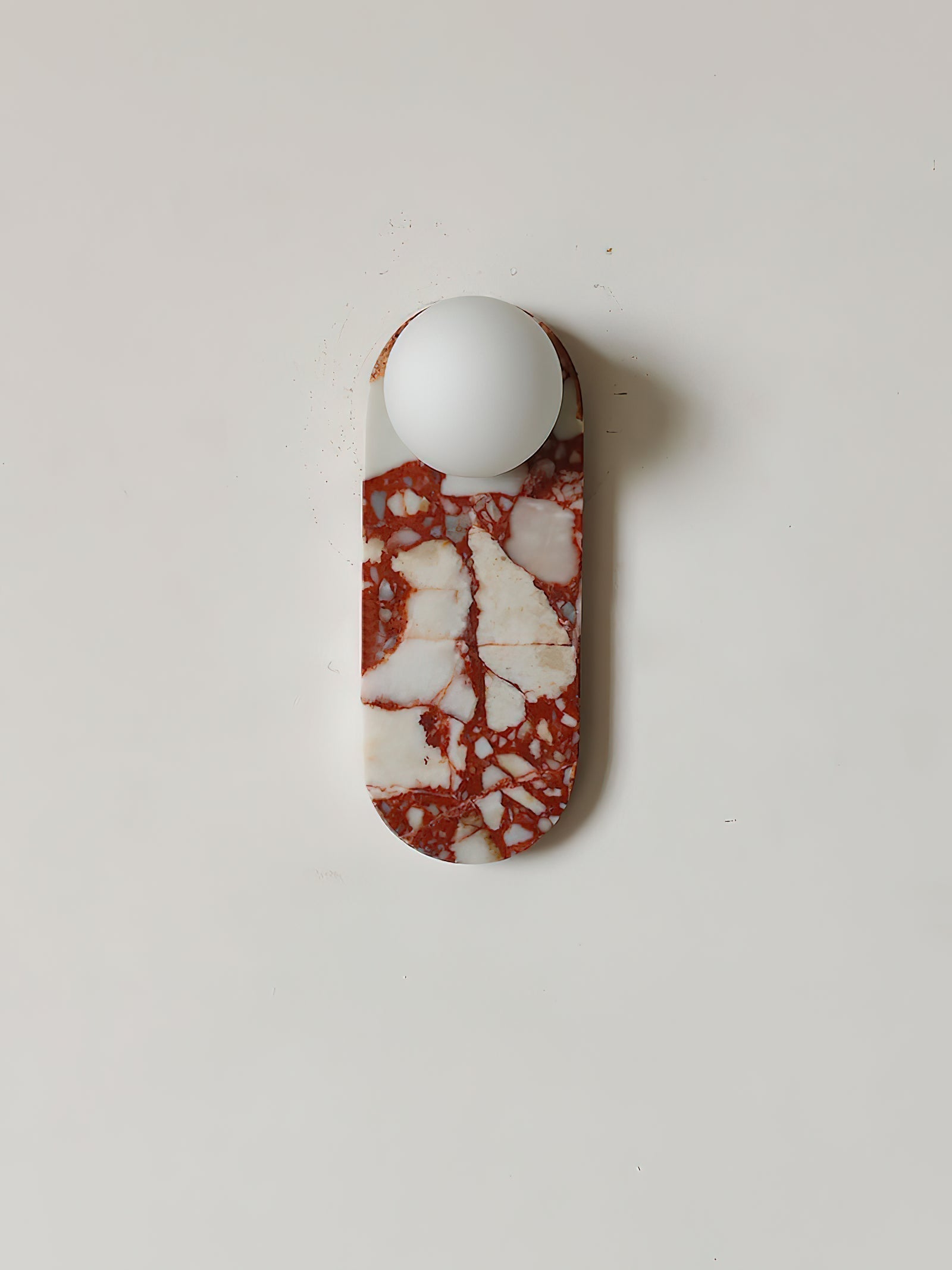 Sysolion Applique Murale en Verre et Marbre Moderne Minimaliste