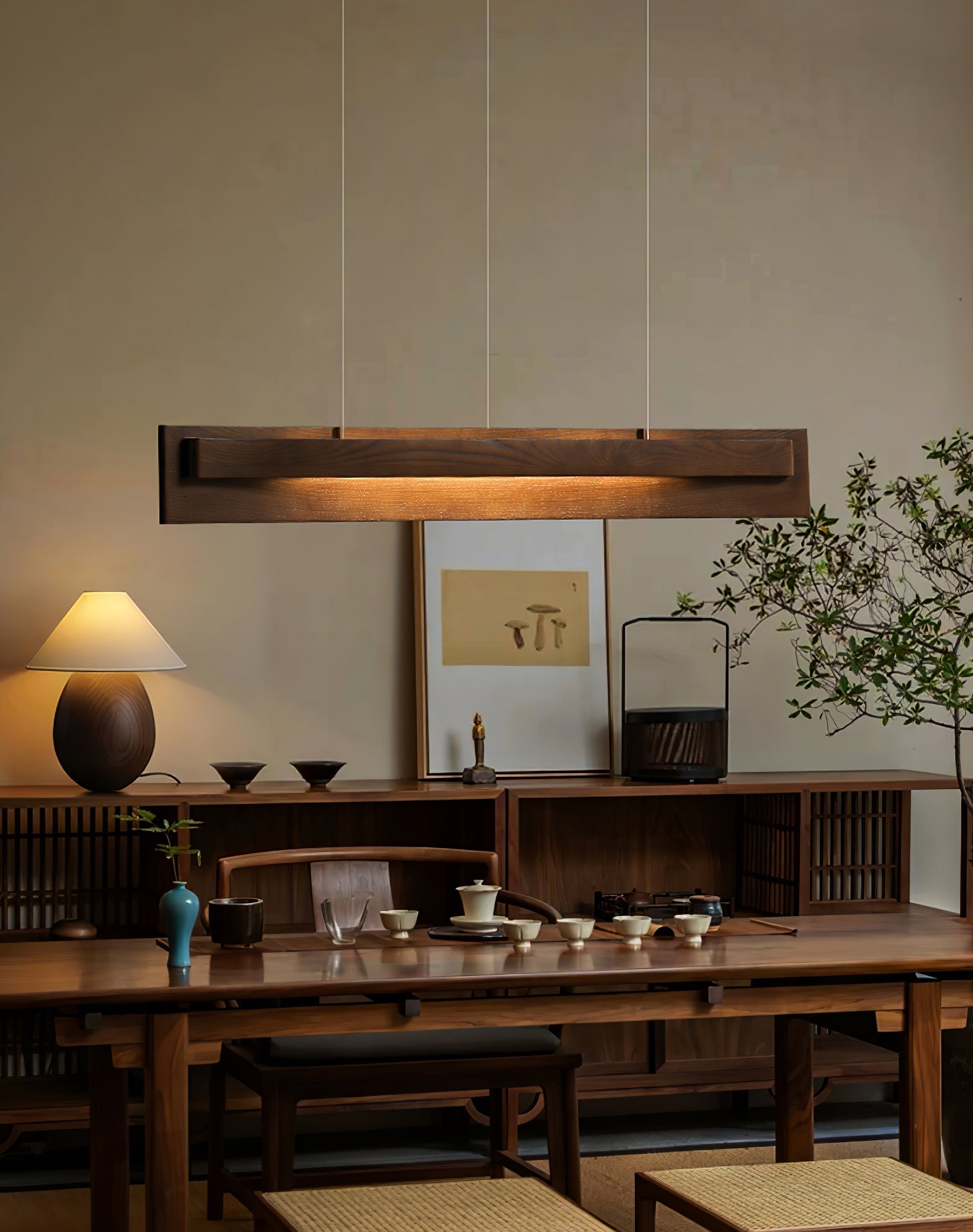 Zaraeyra Suspension en Bois Minimaliste