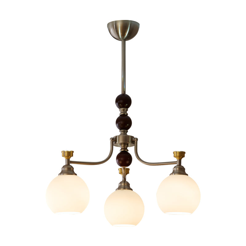 Eursoria Lustre Bois Verre Art Orb Traditionnel