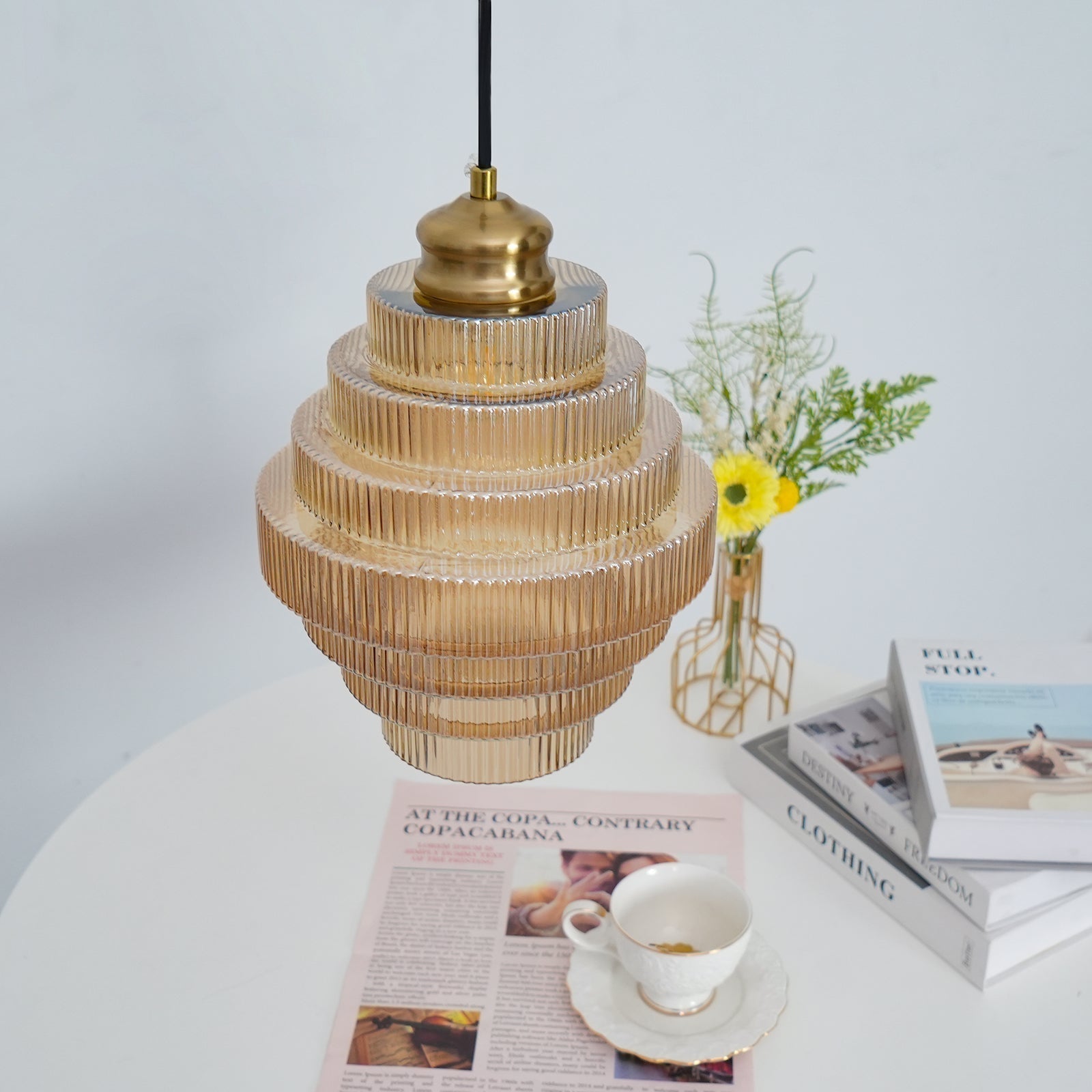 Amara Suspension en Verre Minimaliste