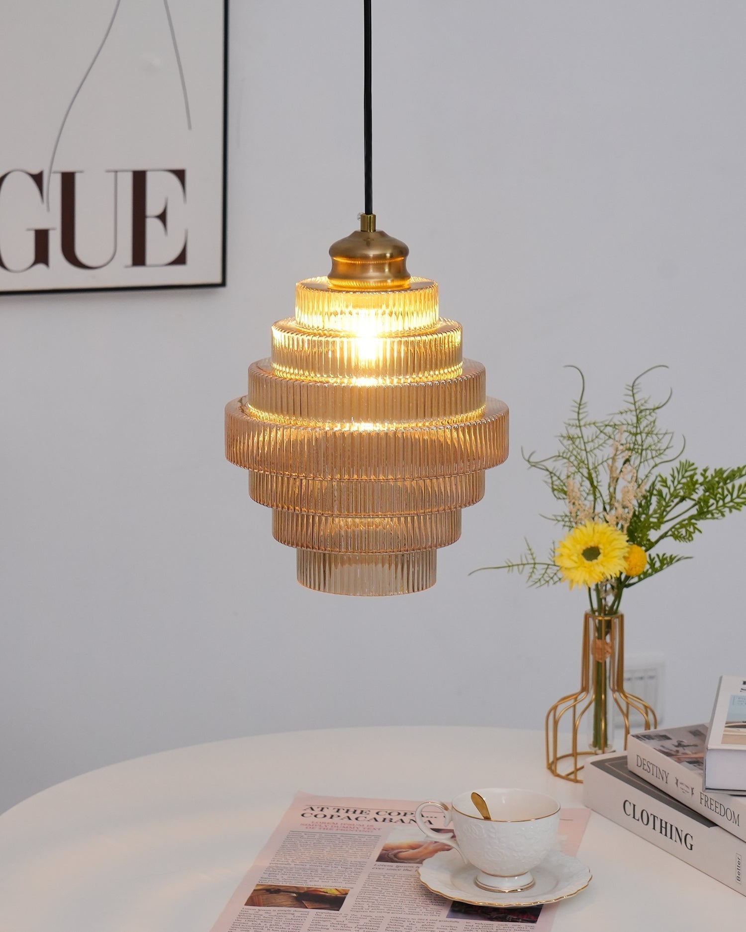 Amara Suspension en Verre Minimaliste