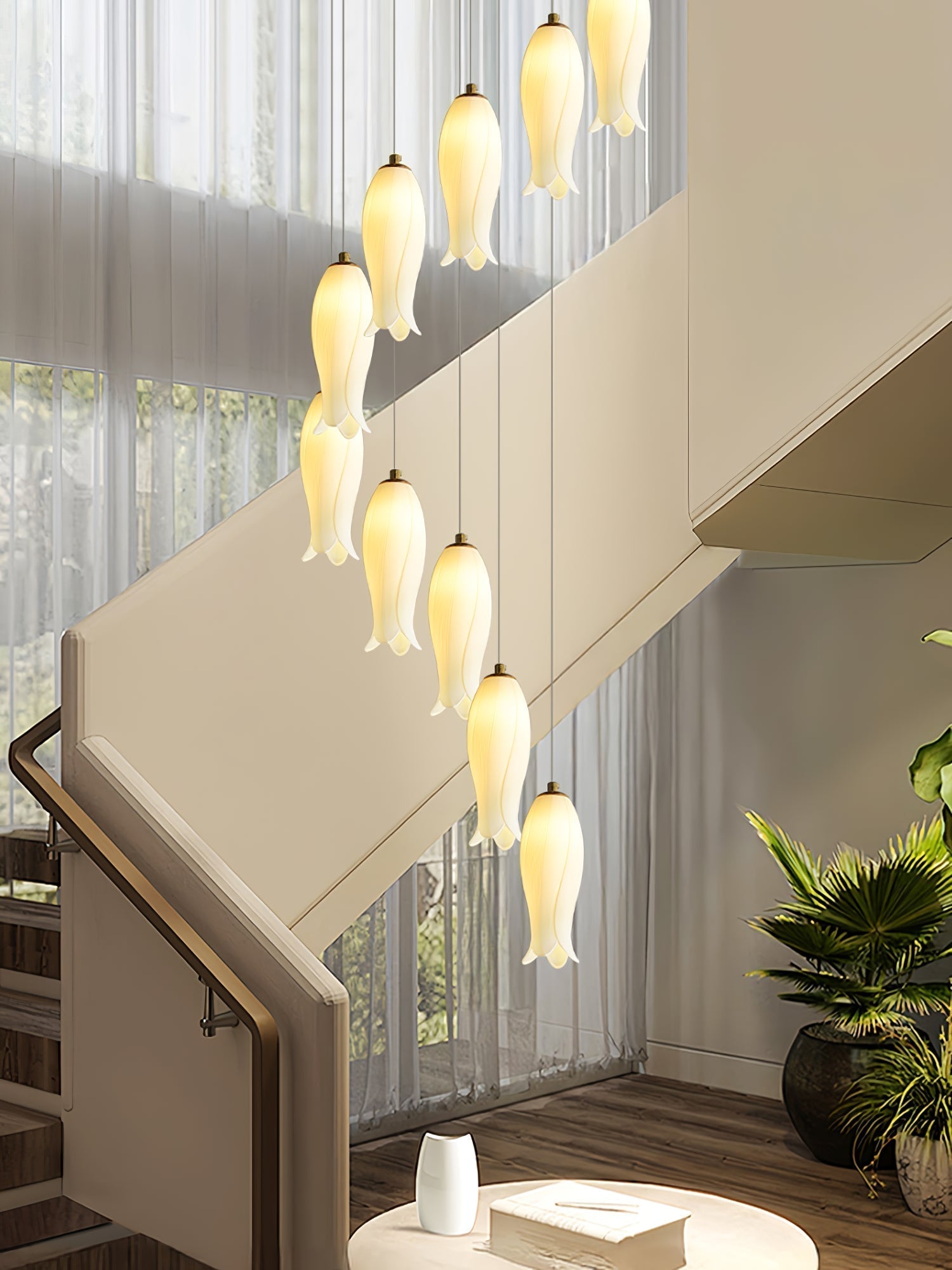 Sylirion Lustre en Albâtre et Laiton