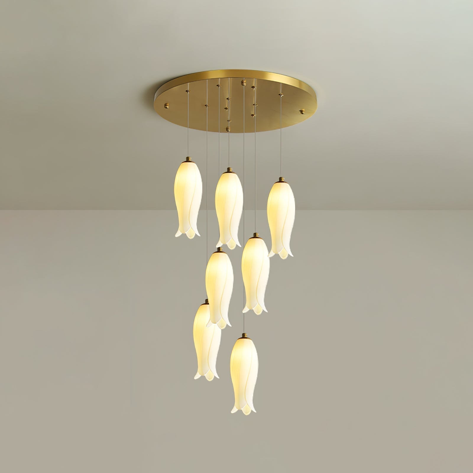 Sylirion Lustre en Albâtre et Laiton
