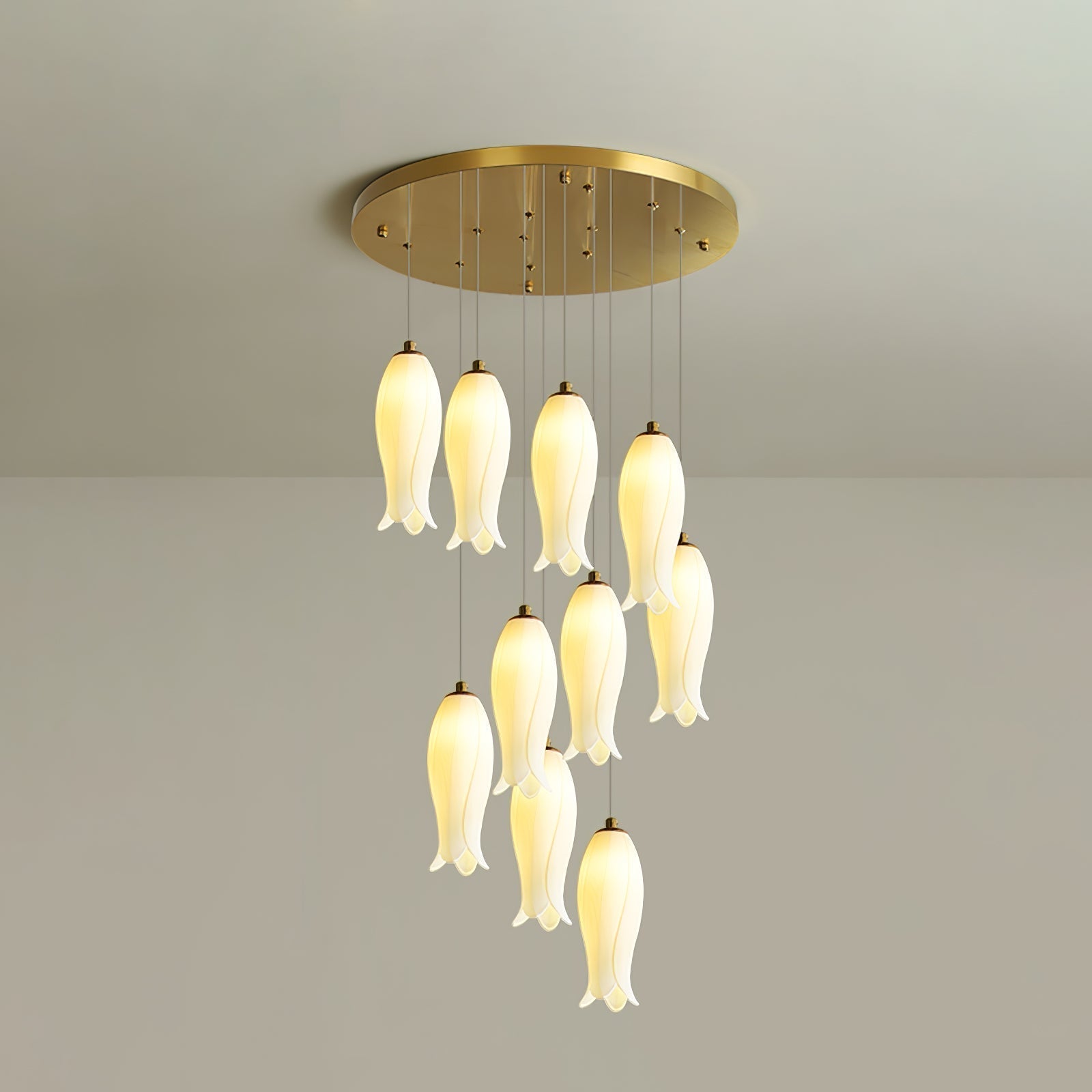 Sylirion Lustre en Albâtre et Laiton