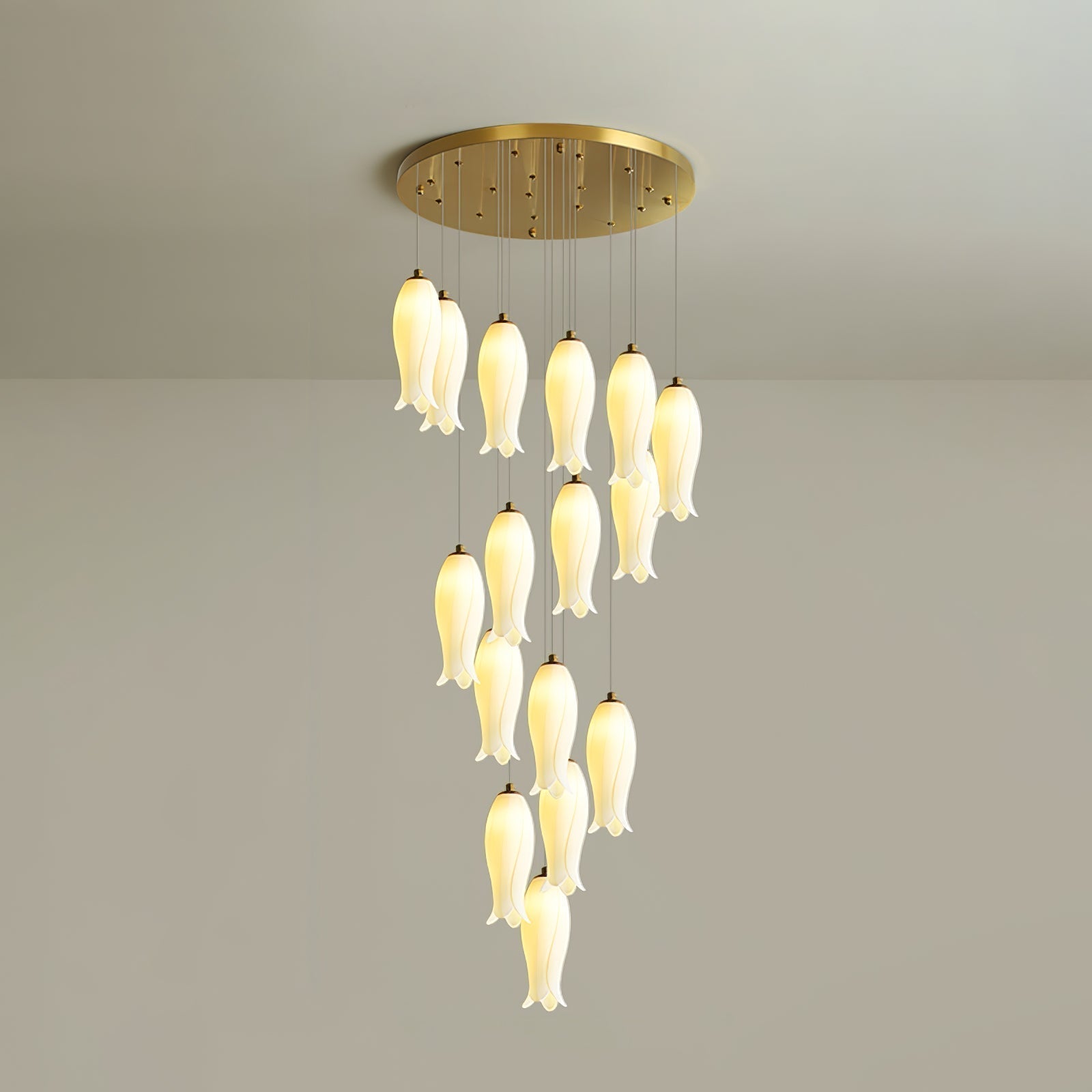 Sylirion Lustre en Albâtre et Laiton