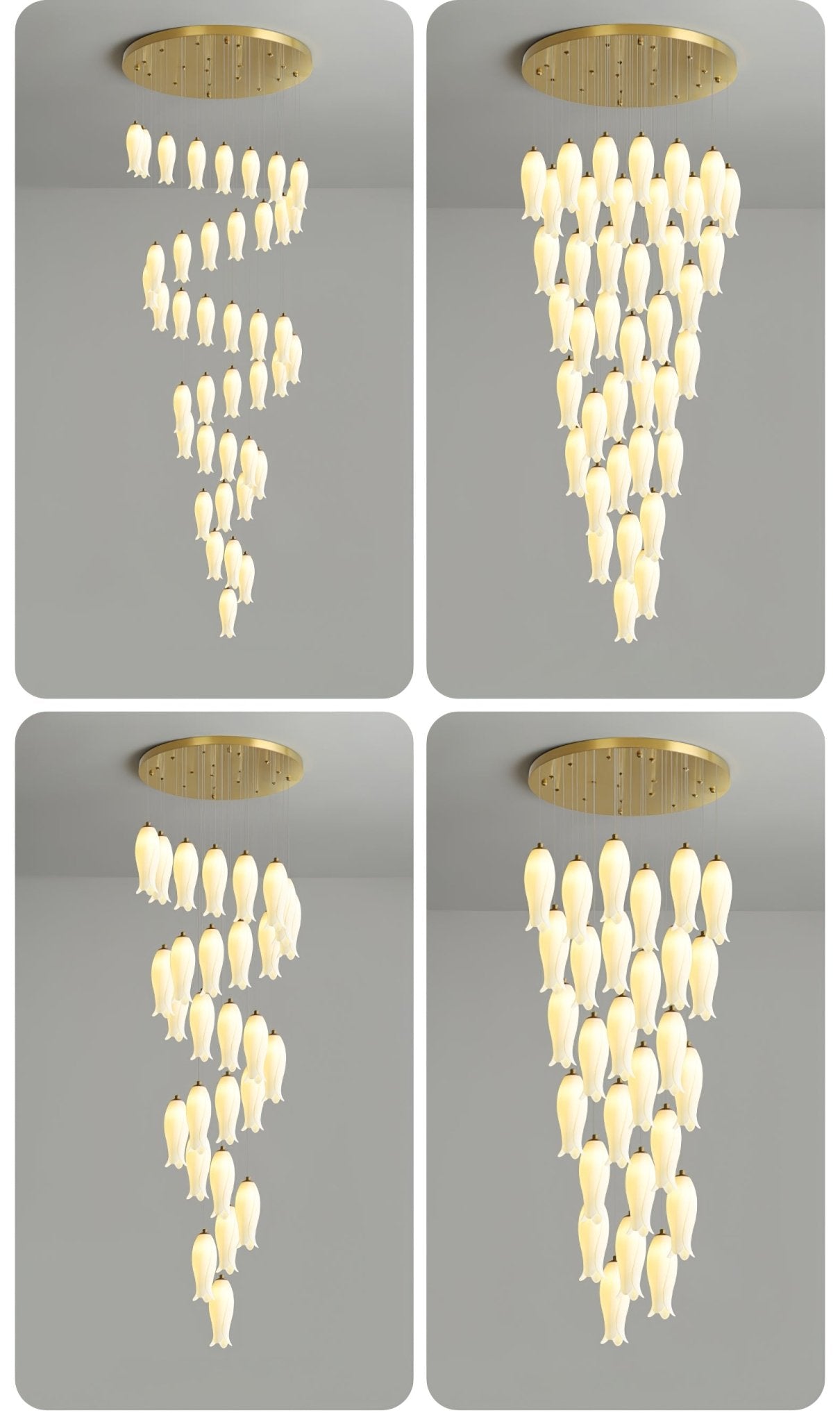 Sylirion Lustre en Albâtre et Laiton